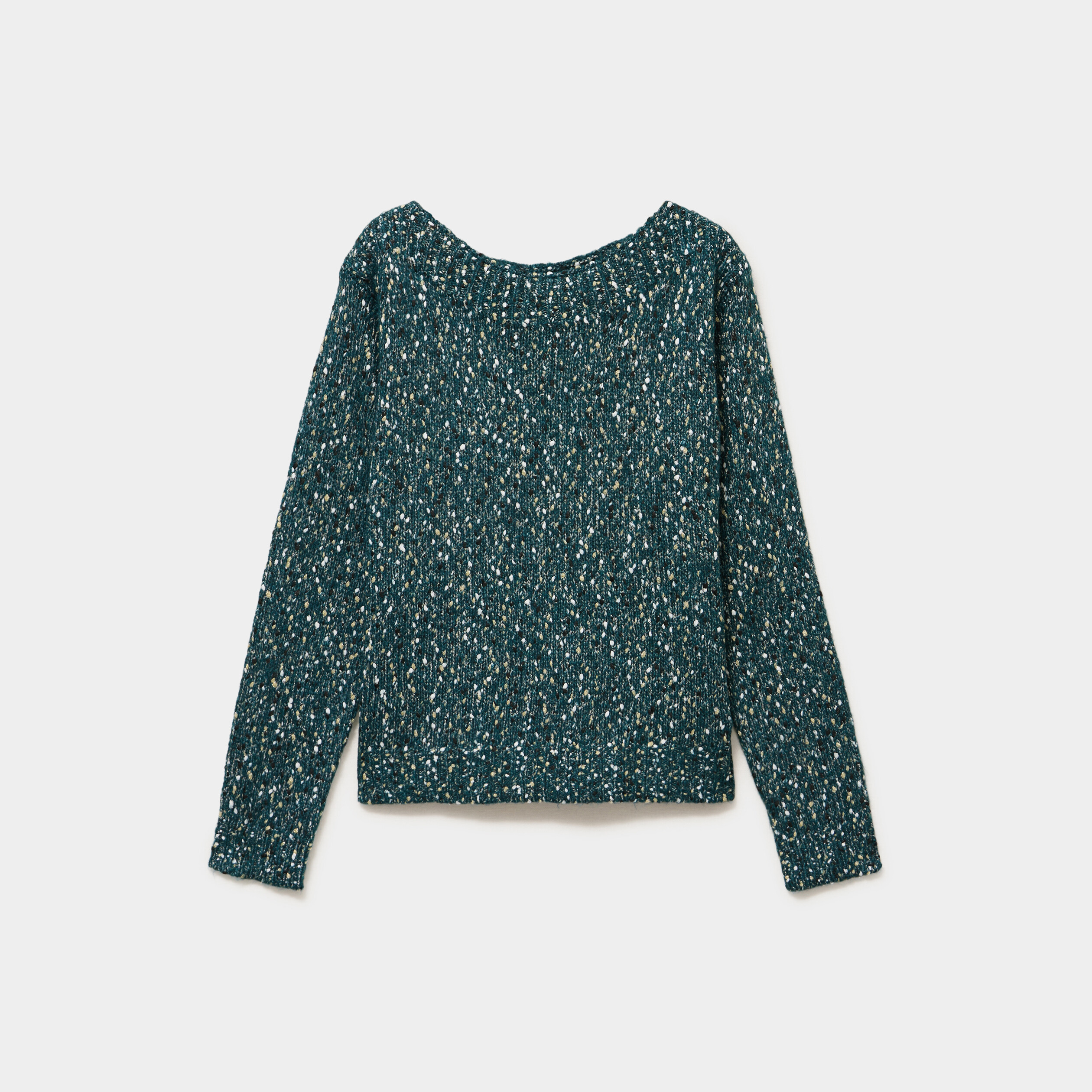 Pull manches longues bleu canard femme