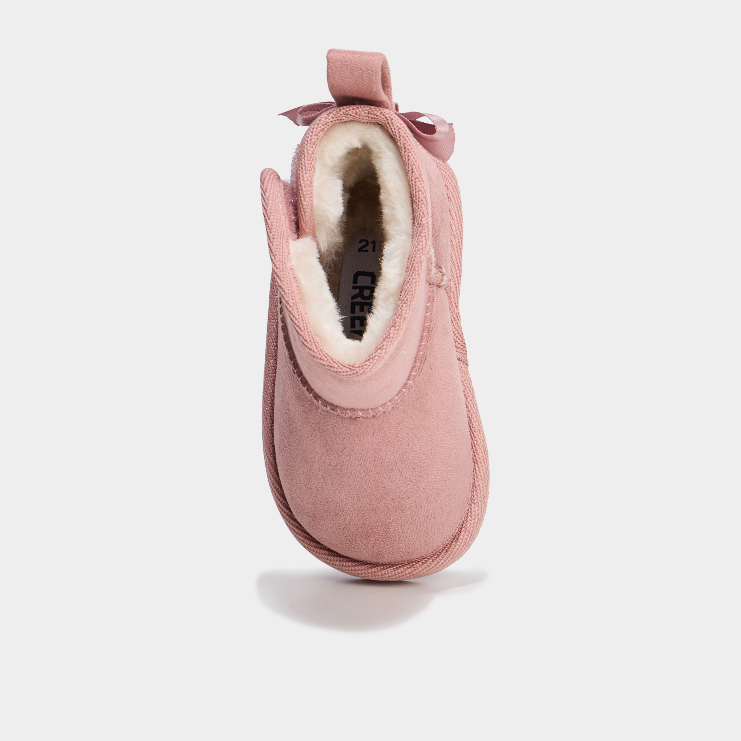 Bottines avec noeuds Creeks rose b&eacute;b&eacute; fille