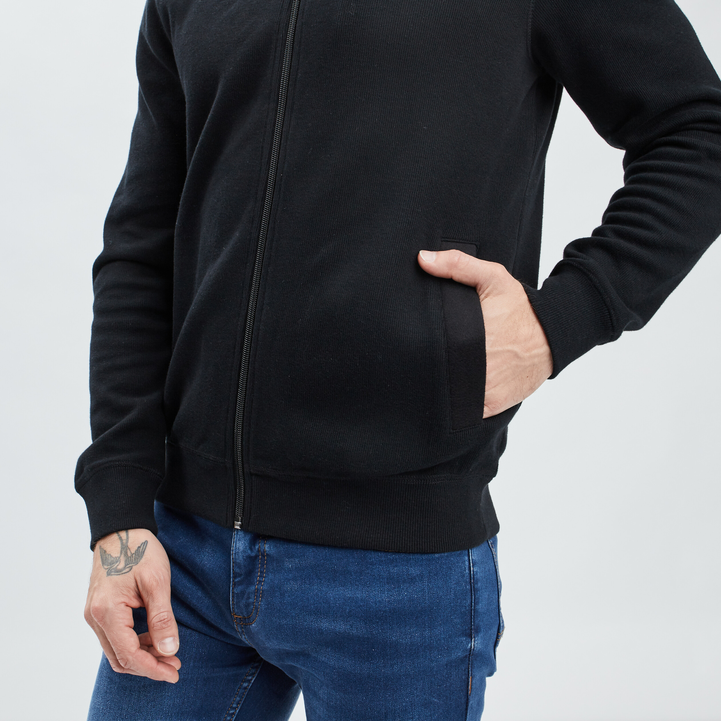 Gilet noir online zippé homme