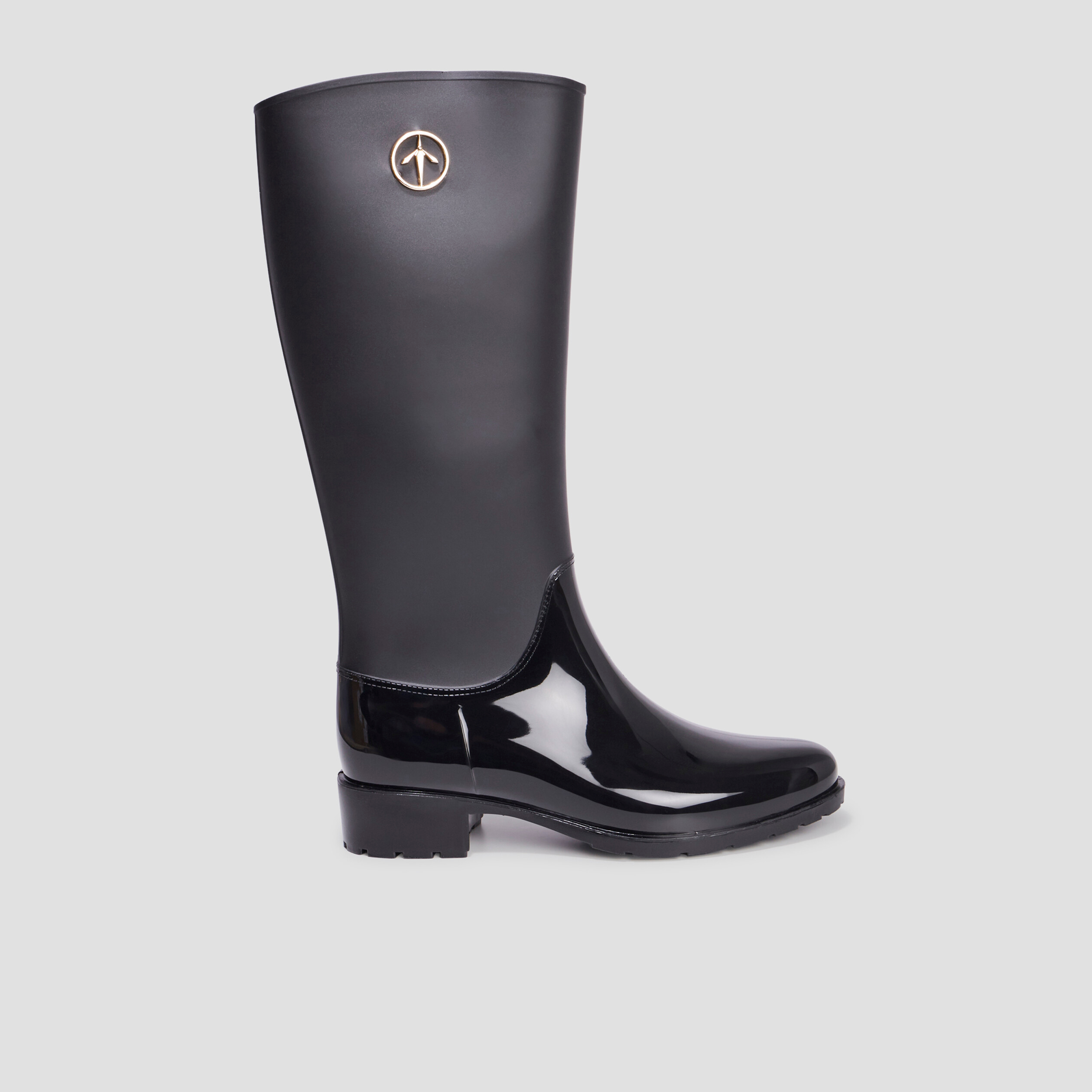Bottes De Pluie Femme Noires Cloutées - Taille 39 - Neuf Sans Emballage - Style Automne