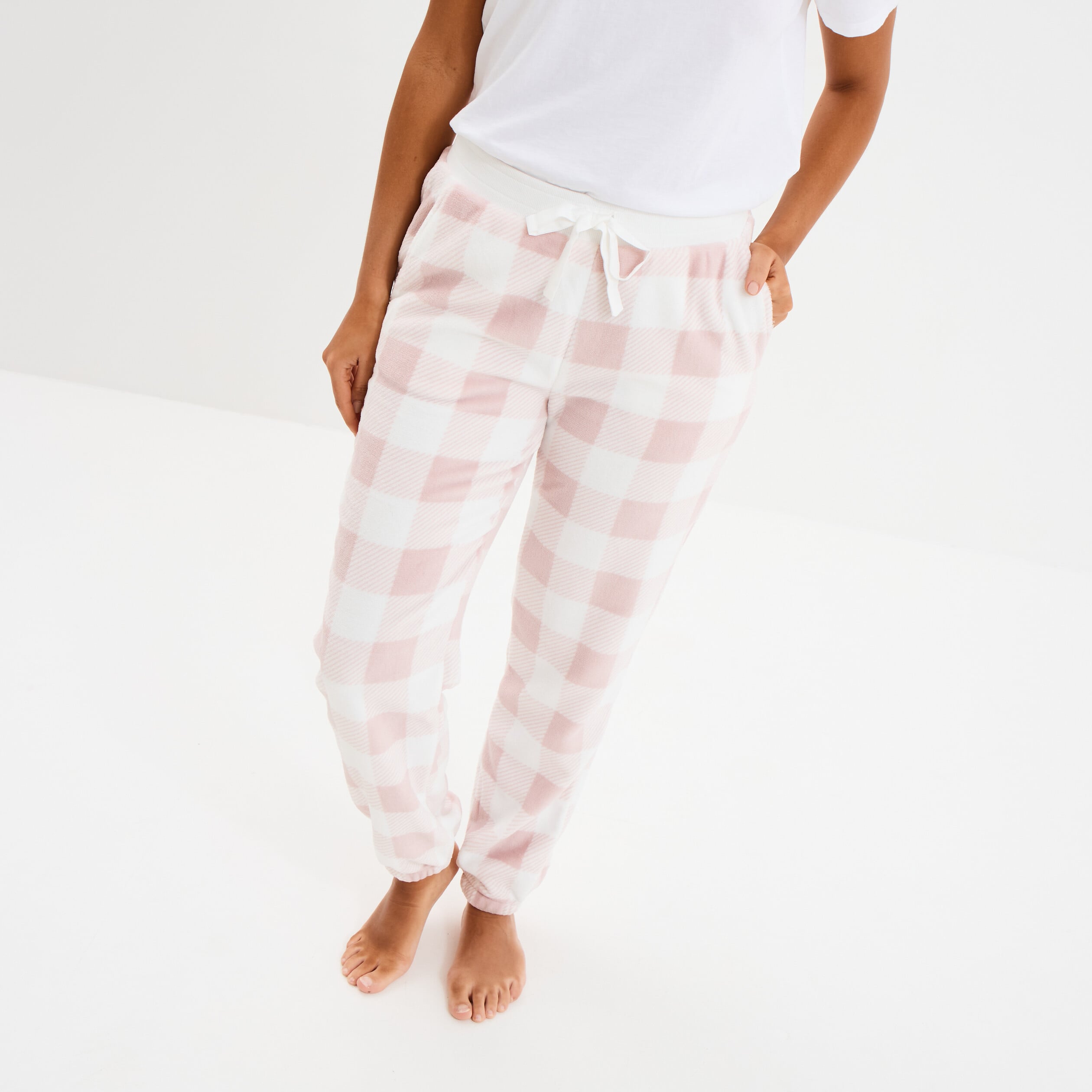 Pantalon de pyjama rose femme