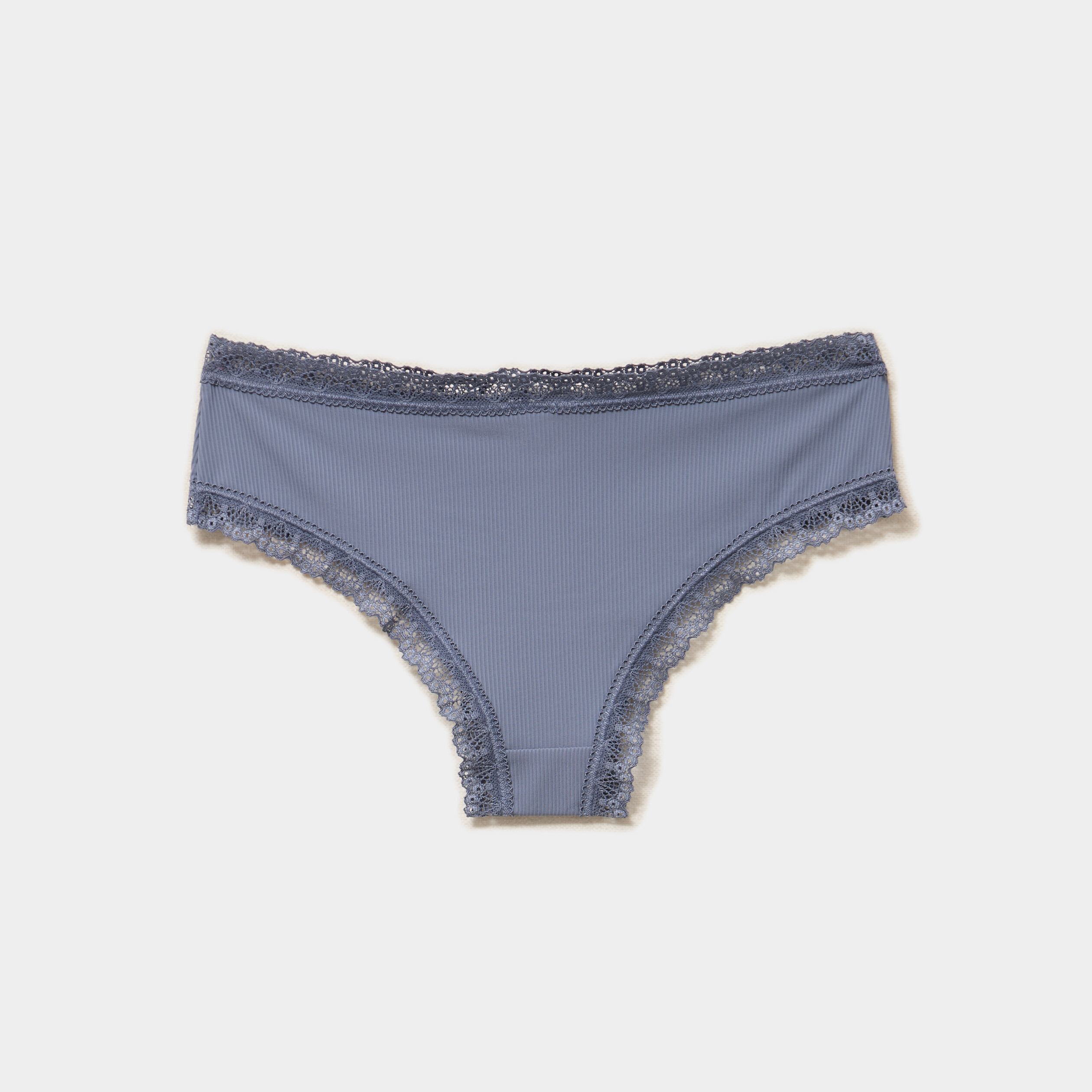 Lot 3 shortys c&ocirc;tel&eacute;s &agrave; dentelle bleu violet femme