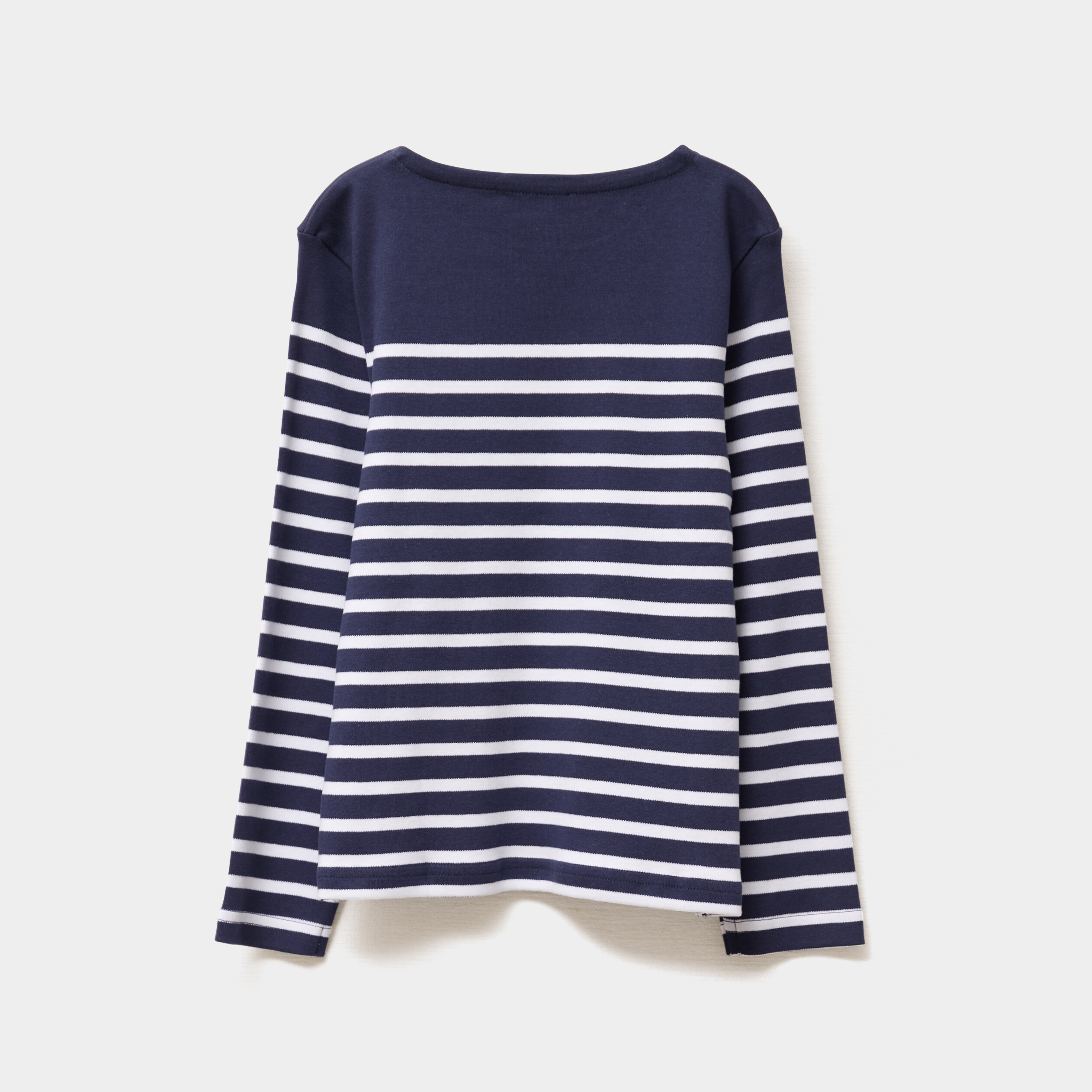 t shirt manches longues col rond coton bleu marine fille T-shirt manches longues col rond coton bleu marine fille
