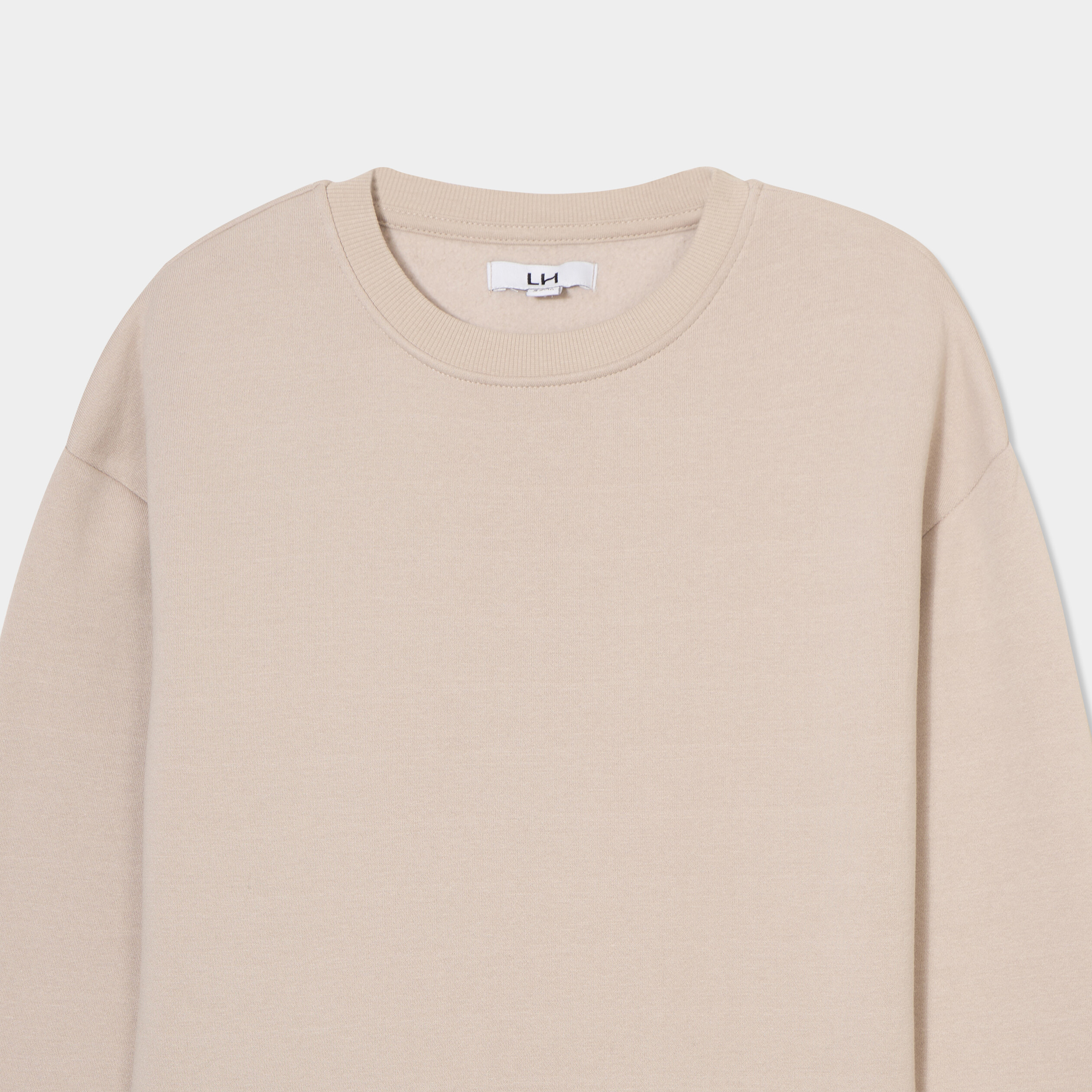 Sweat oversize manches longues col rond gris fonc&eacute; gar&ccedil;on