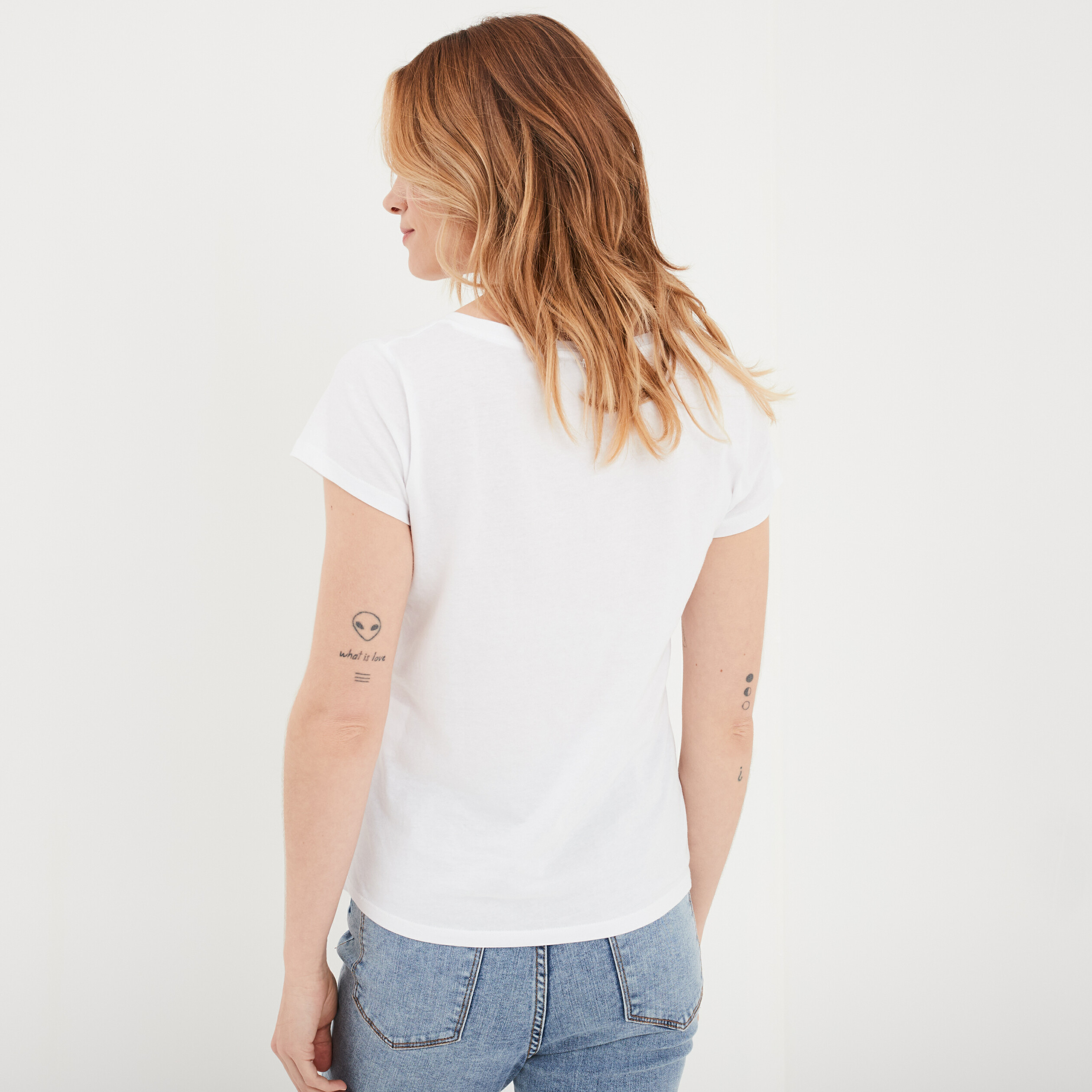 Lot de 2 t-shirts manches courtes coton noir femme