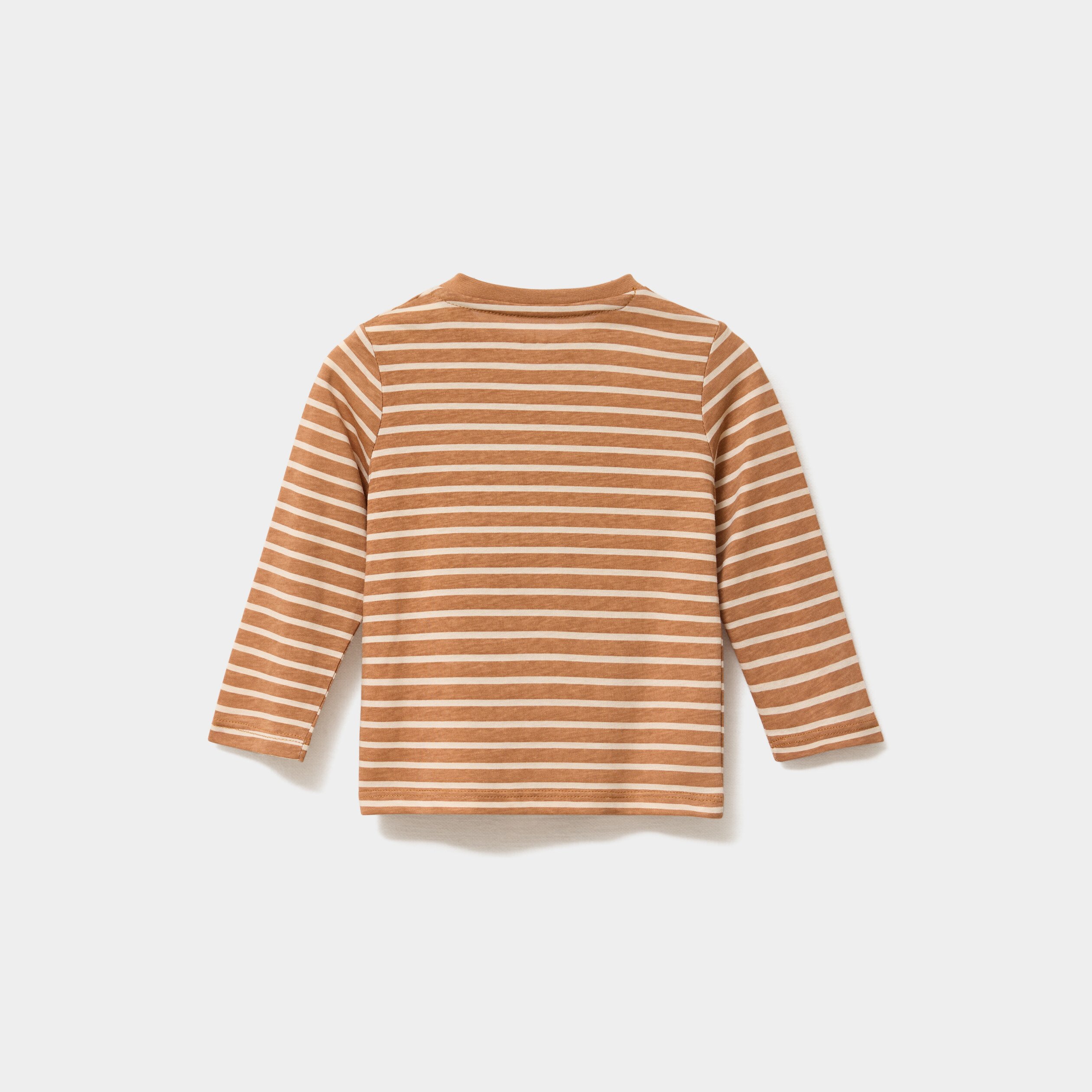 t shirt manches longues col rond coton camel bebeg T-shirt manches longues col rond coton camel bébé garçon