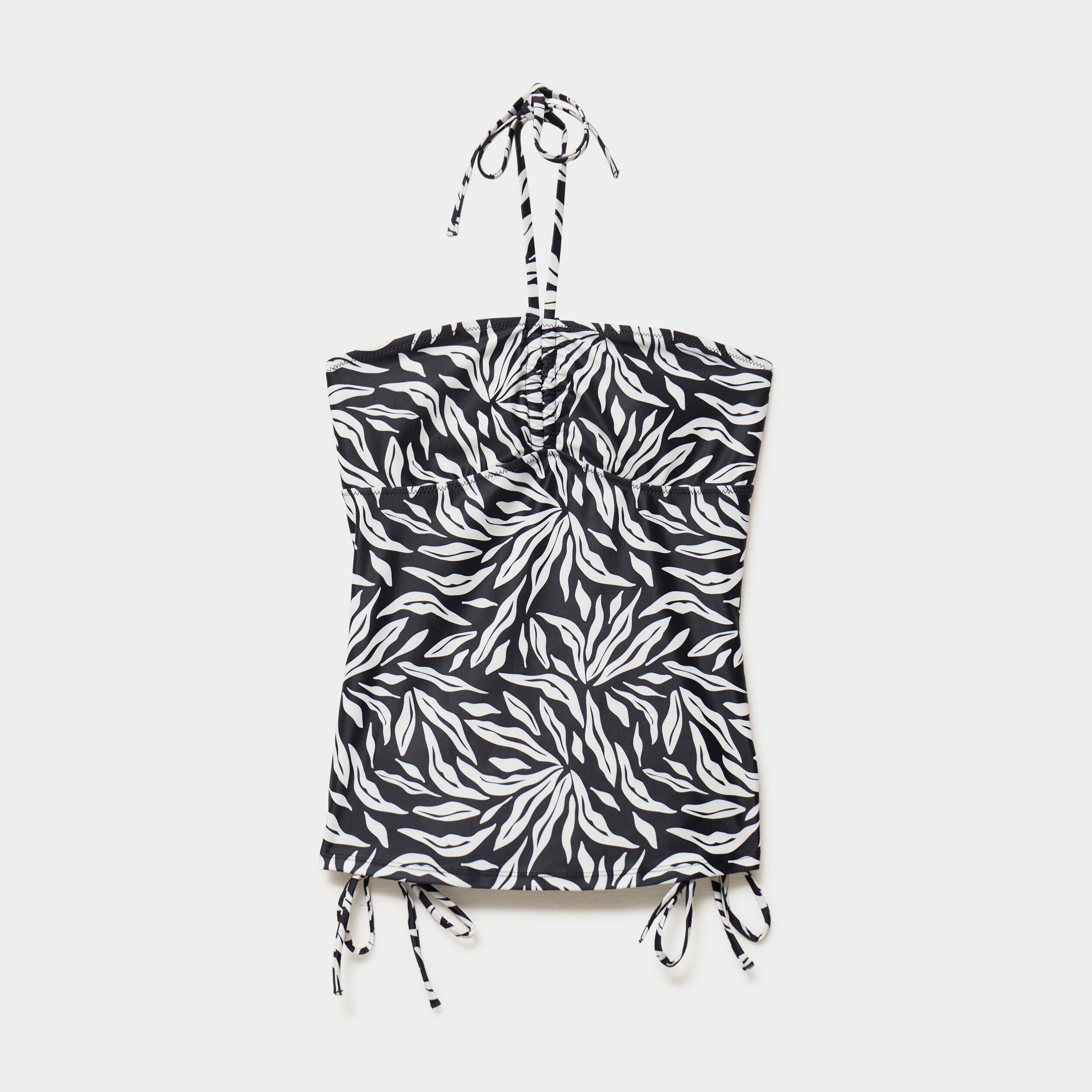 Tankini avec noeuds noir femme
