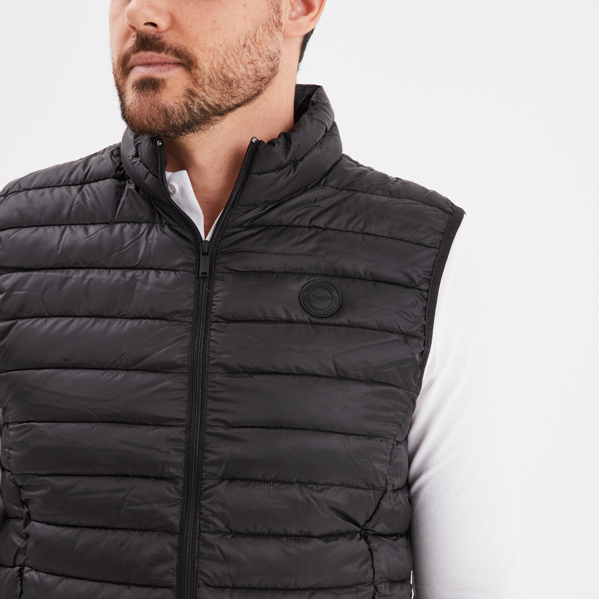 Doudoune sans manches l&eacute;g&egrave;re d&eacute;perlante noir homme