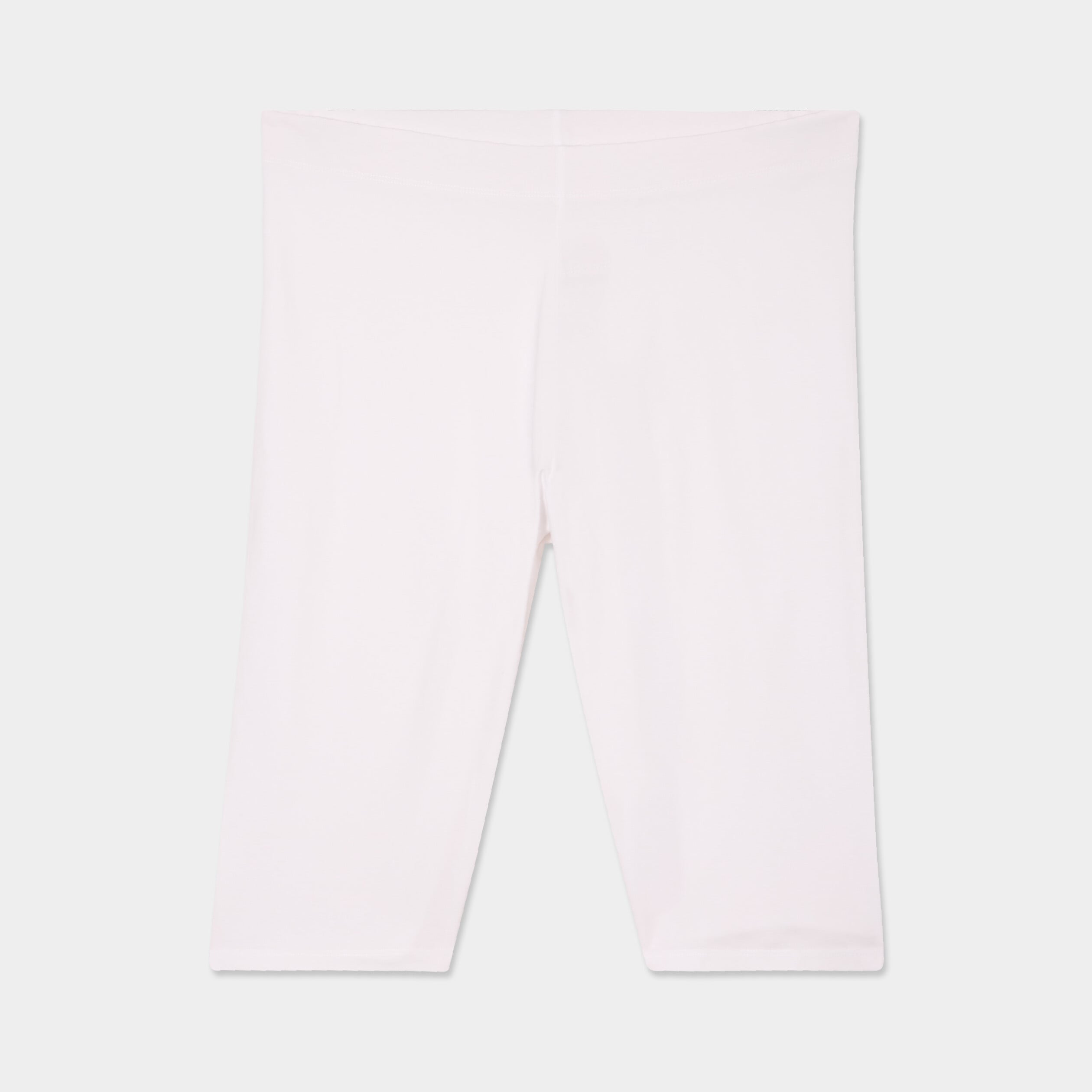 Short legging cycliste coton blanc femme grande taille