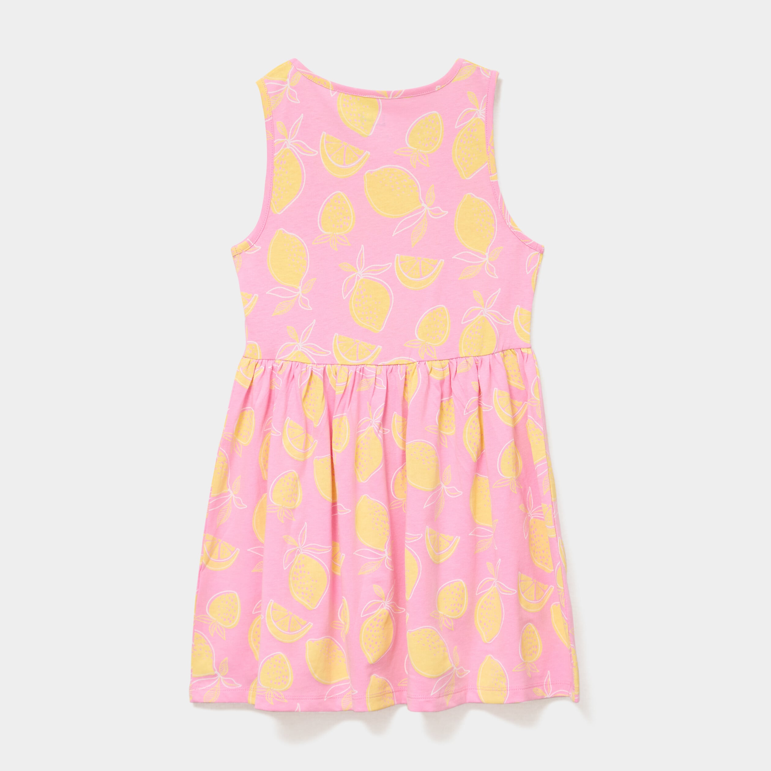 Robe patineuse sans manches coton rose fille