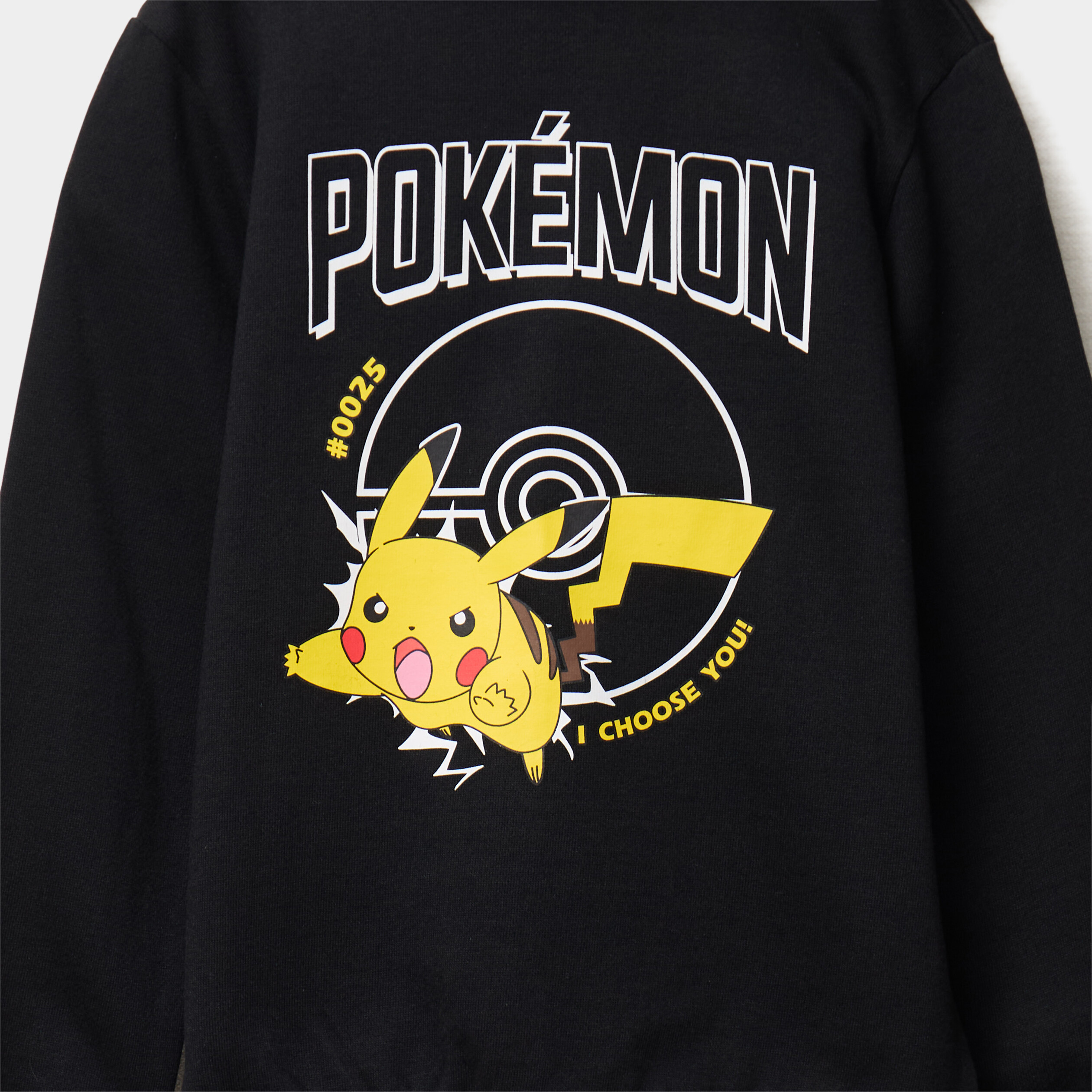sweat zippe a capuche pokemon pikachu noir garcon Sweat zippé à capuche Pokémon Pikachu noir garçon