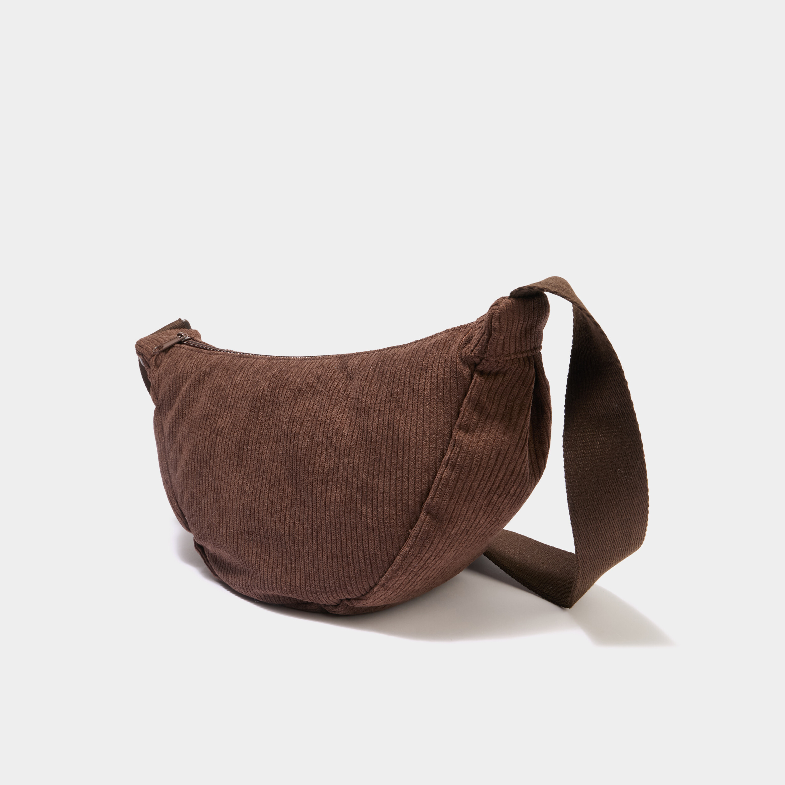 Sacs bruns - Mini sac à dos en velours côtelé de couleur unie pour