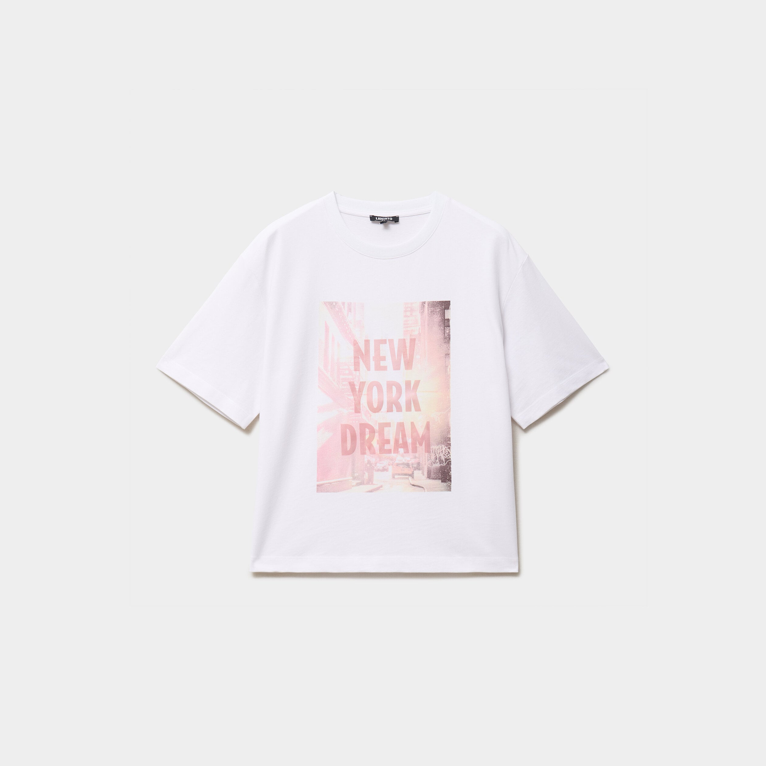T-shirt oversize manches courtes coton blanc femme