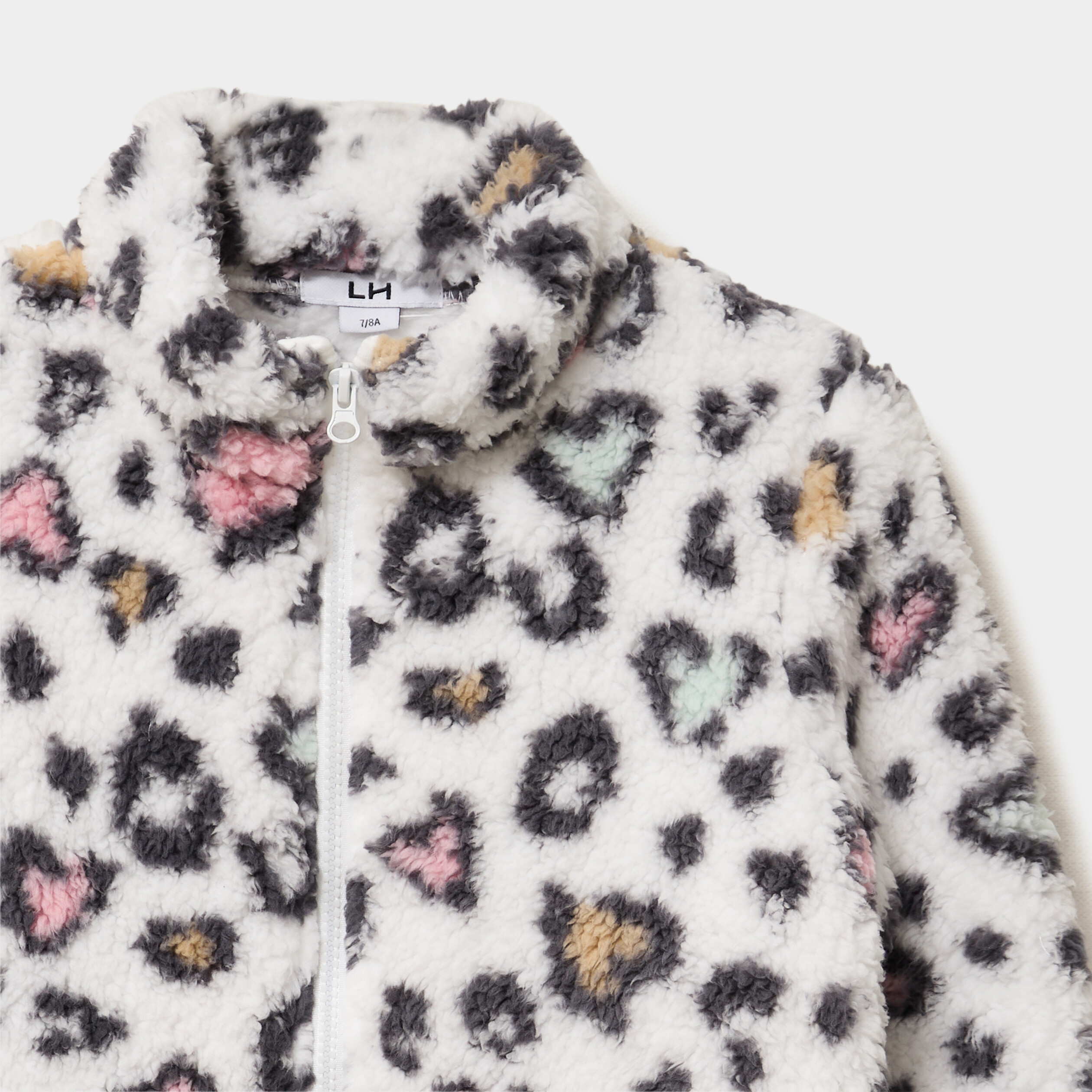 veste zippee effet polaire multicolore fille Veste zippée effet polaire multicolore fille