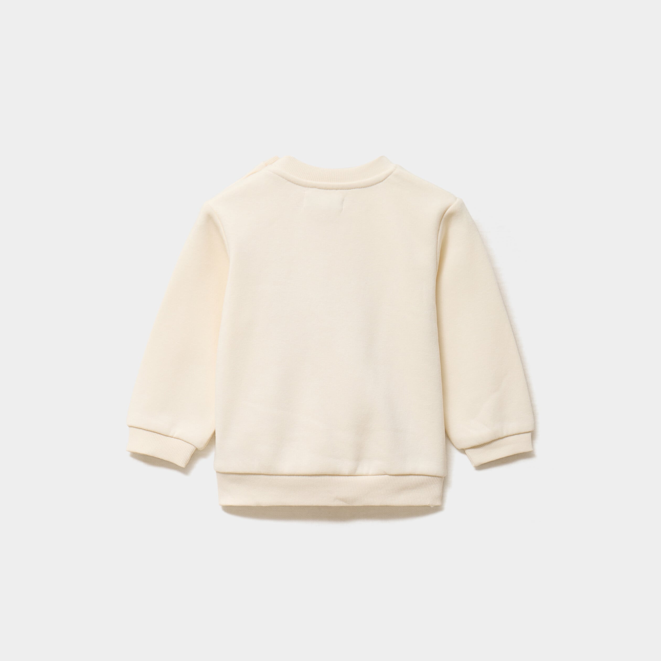 Sweat col rond manches longues ecru b&eacute;b&eacute; gar&ccedil;on