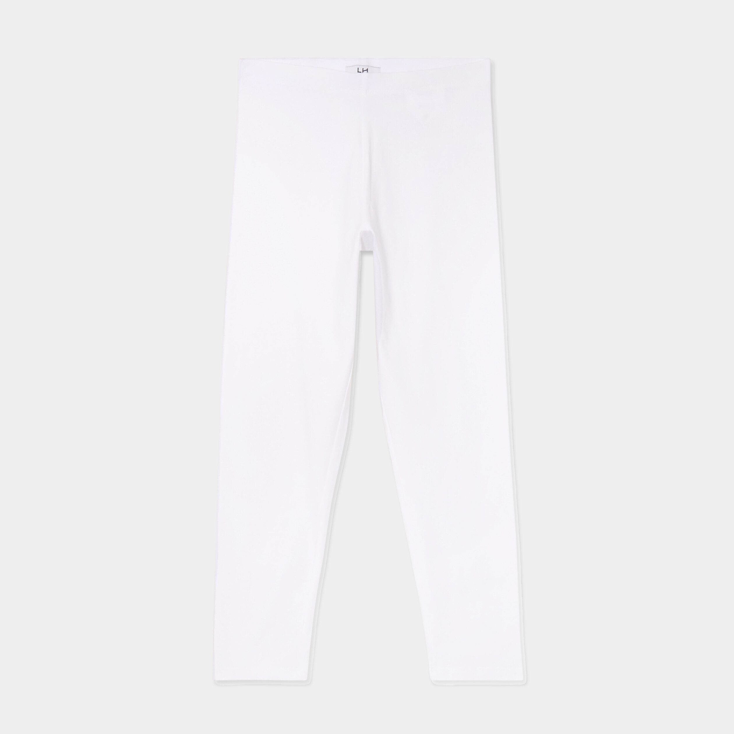 Legging 7/8 &egrave;me taille &eacute;lastiqu&eacute;e blanc femme