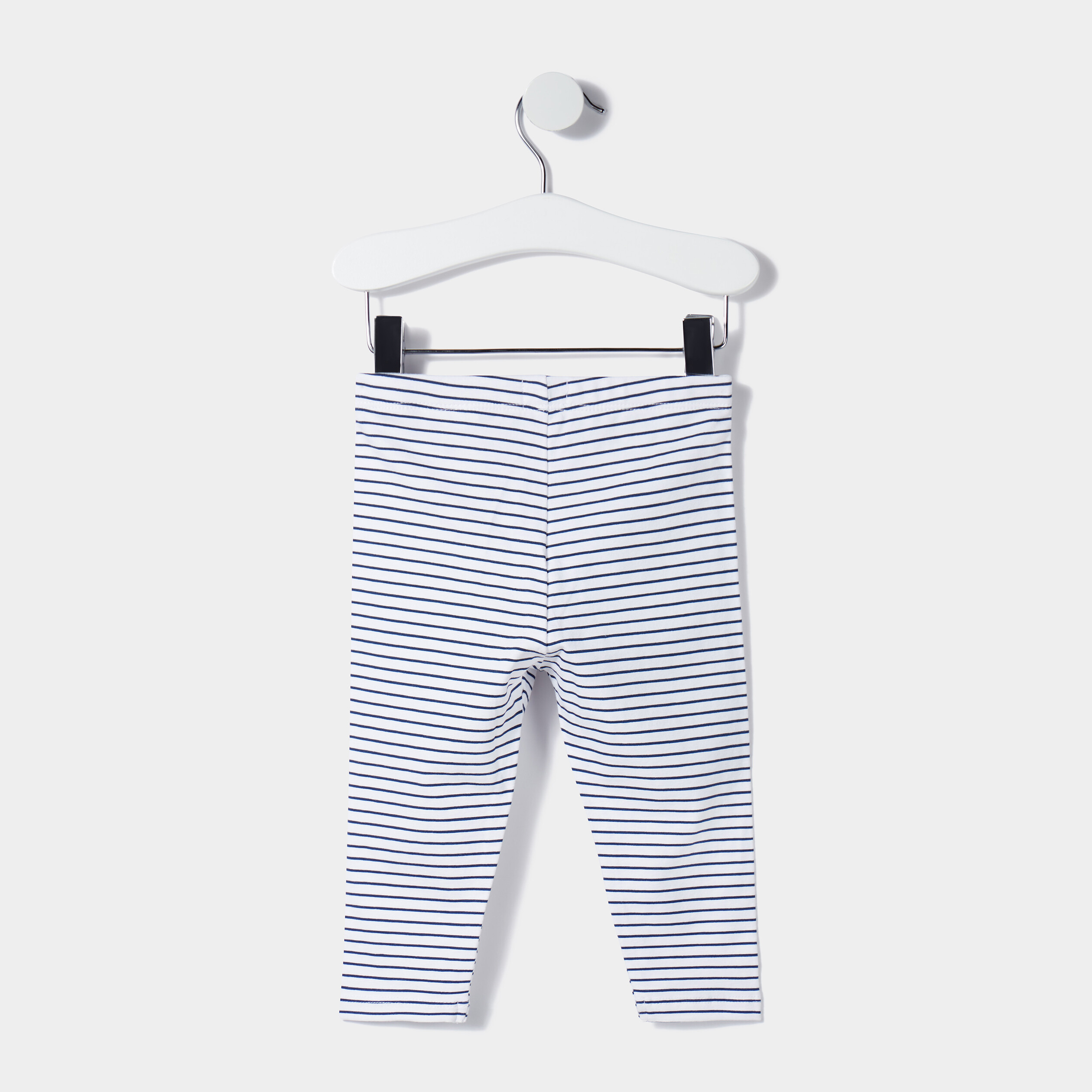 Lot 2 leggings en coton taille standard blanc bébé fille