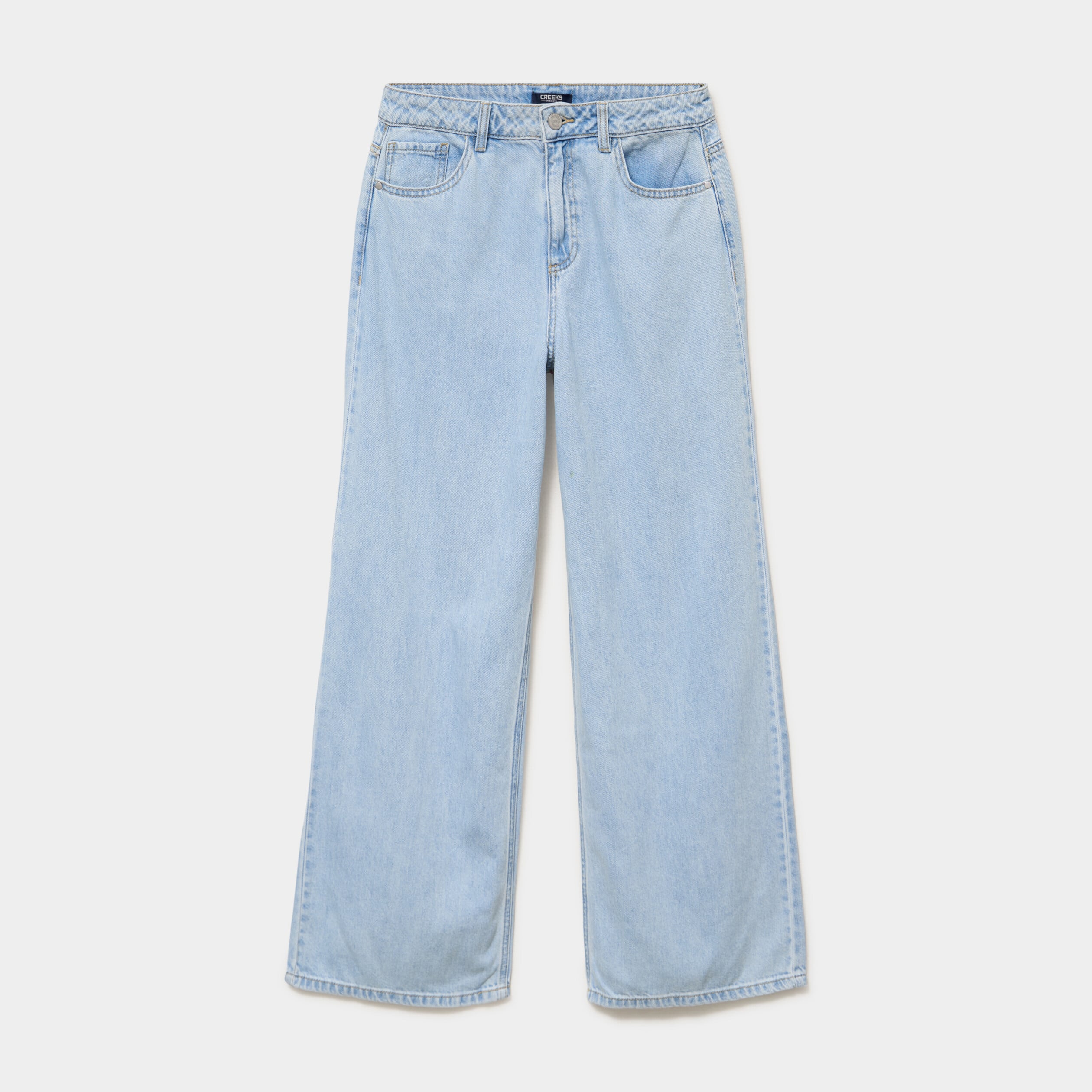Jeans extra wide leg taille haute denim triple stone femme