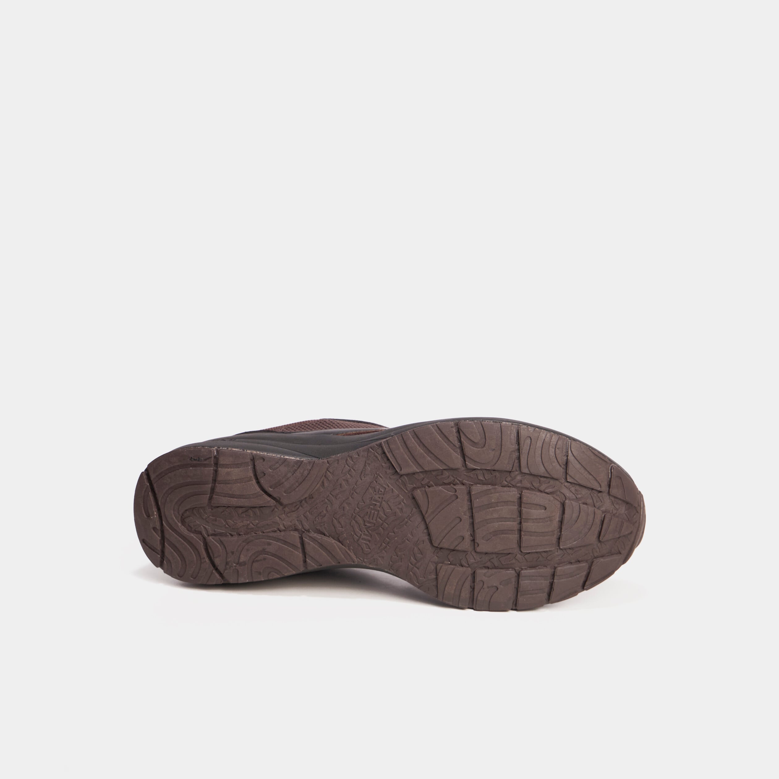 Baskets running de sport &agrave; lacets marron homme