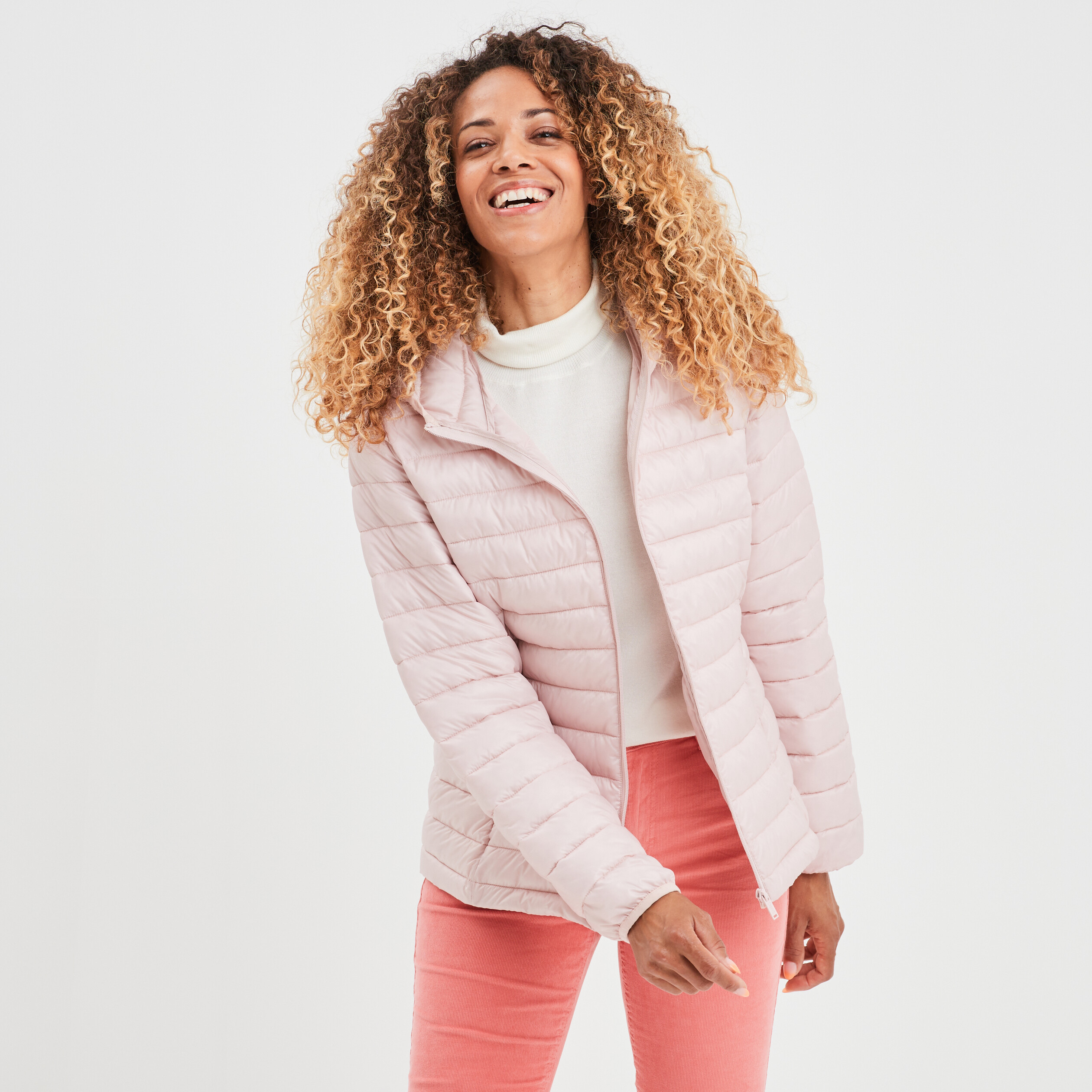 Doudoune rose top femme