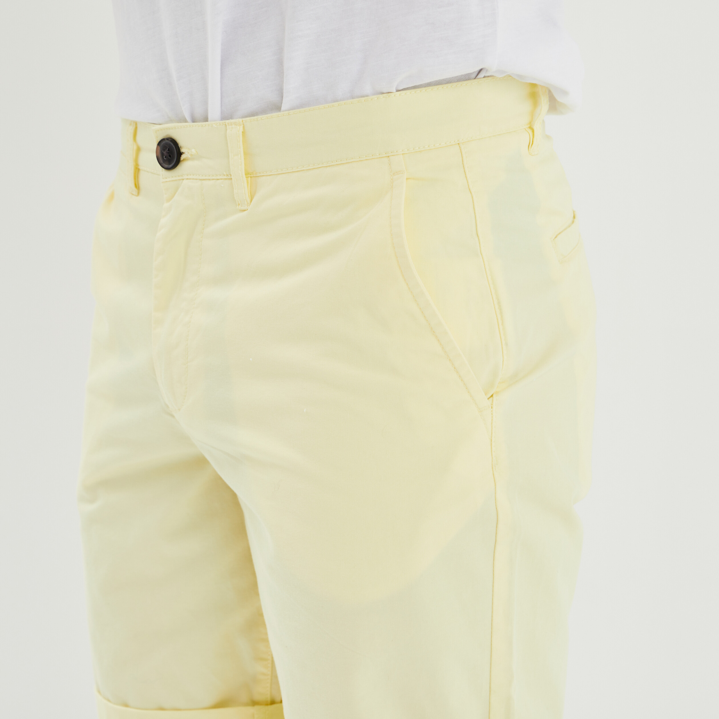 bermuda chino regular jaune clair homme Bermuda chino regular jaune clair homme