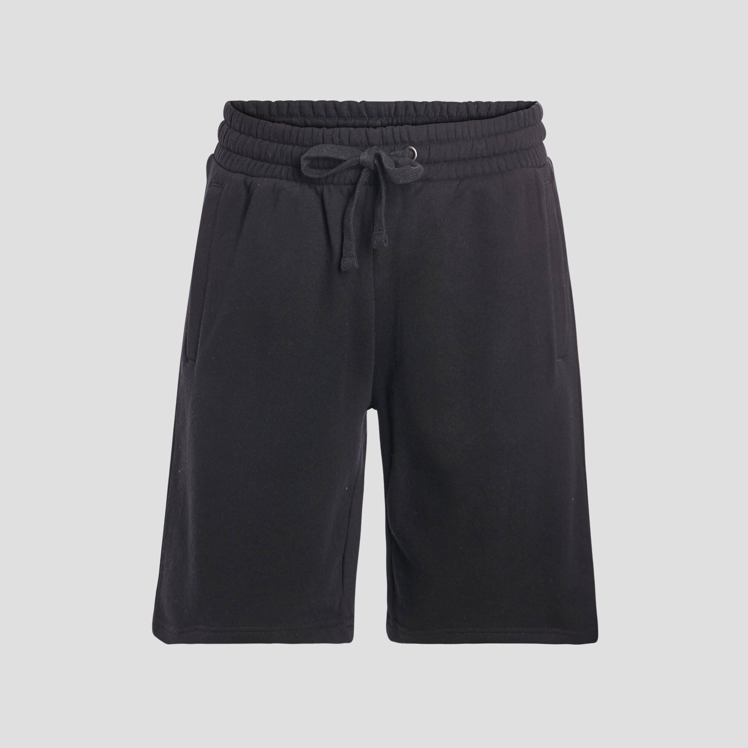 Short jogging molleton droit noir homme