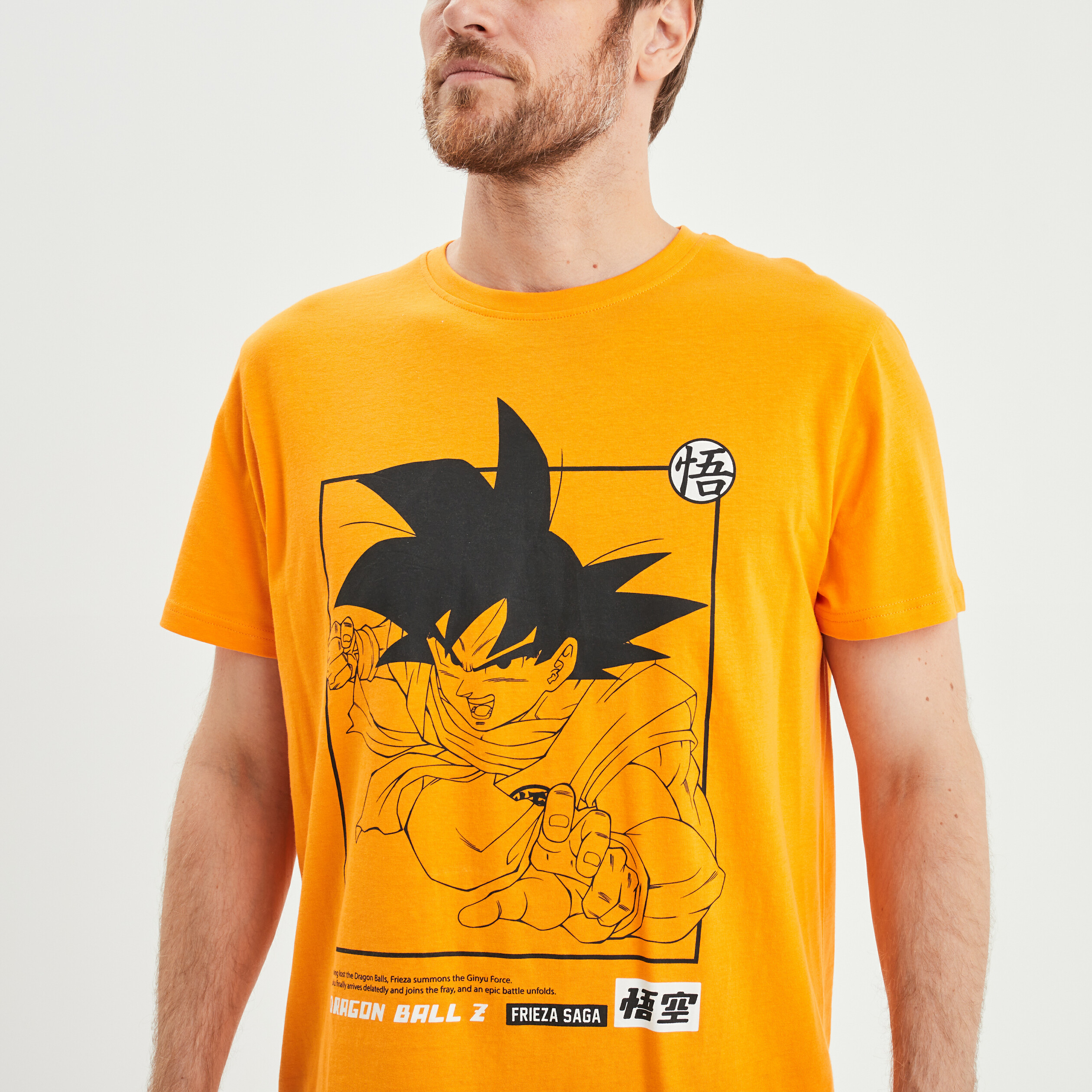 Ensemble pyjama short Dragon Ball Z orange clair homme