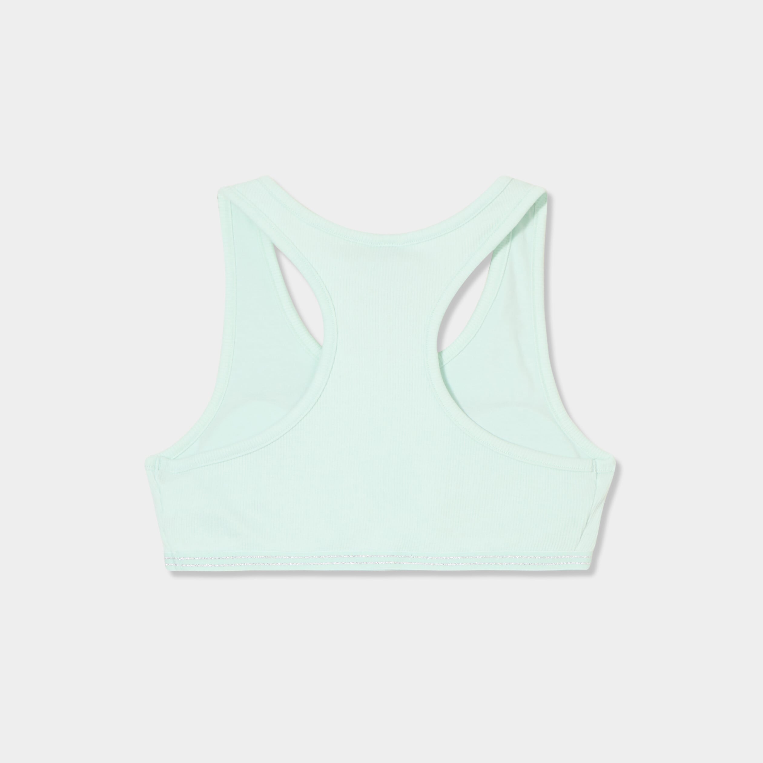 Lot 2 brassi&egrave;res effet c&ocirc;tel&eacute; coton vert clair fille