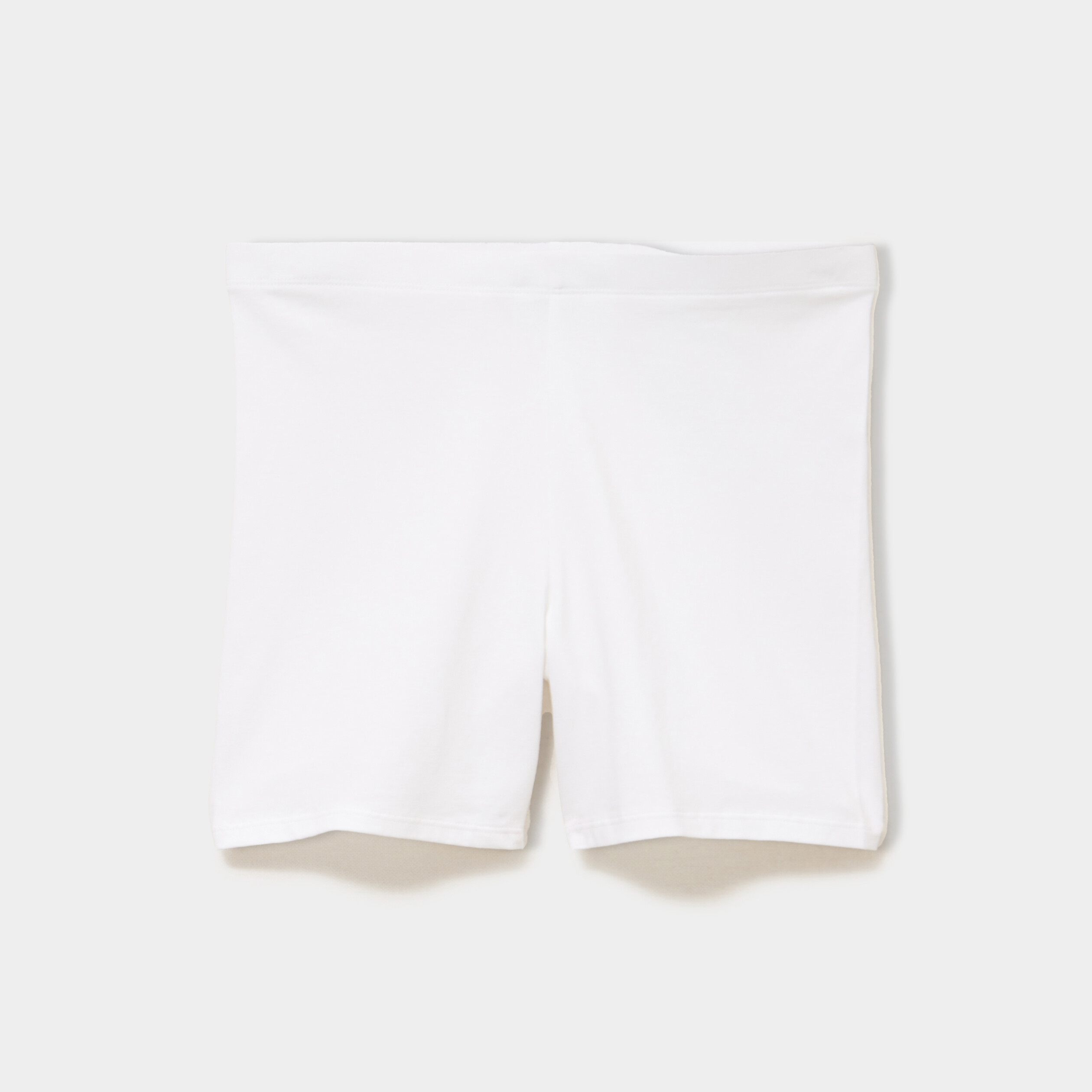 Short cycliste coton majoritaire blanc femme