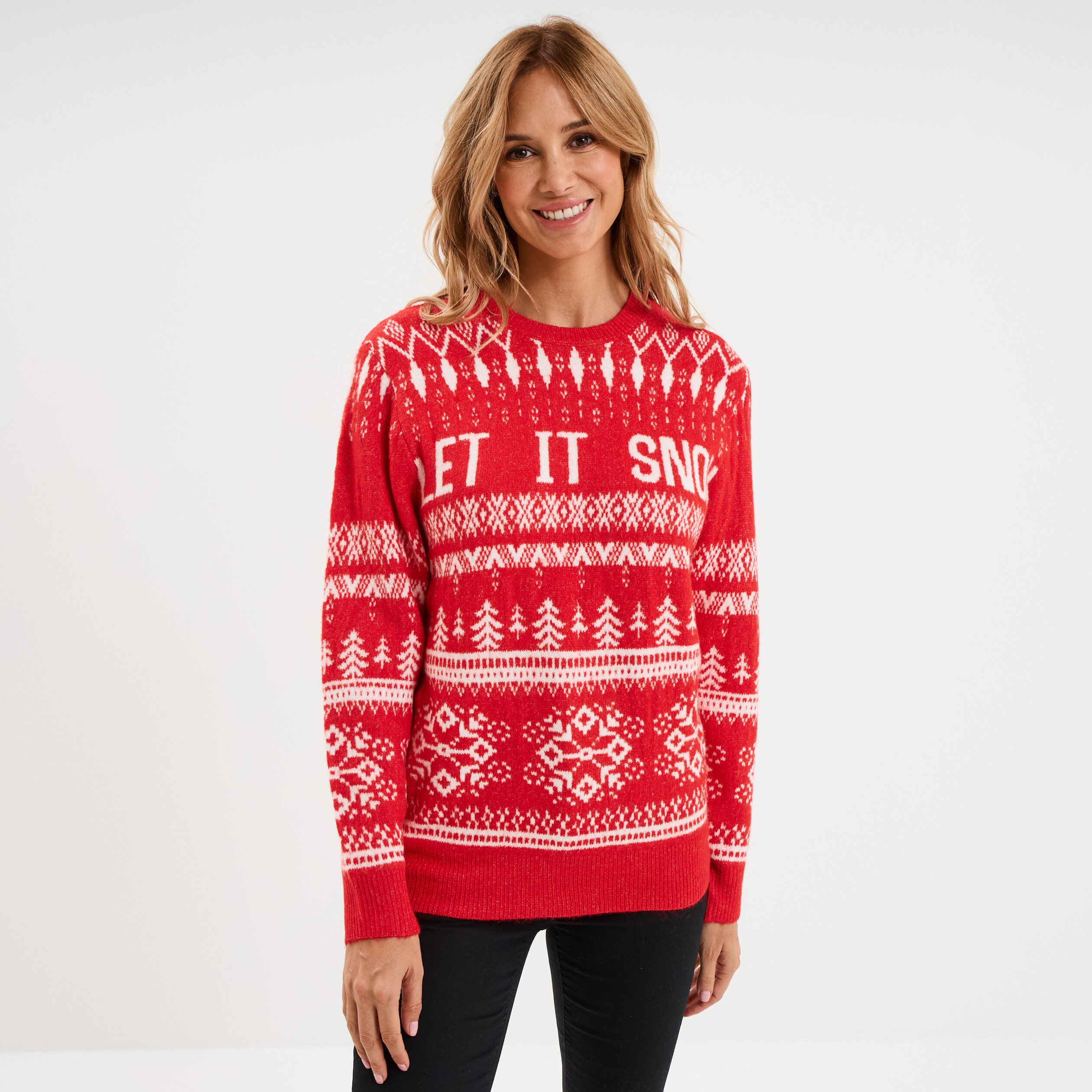 Pull De Noël Humoristique Pour Femme - Imprimé 'Verre De Vin', Coupe Oversize, Col Rond - Idéal Pour Les Fêtes Et Soirées Décontractées
