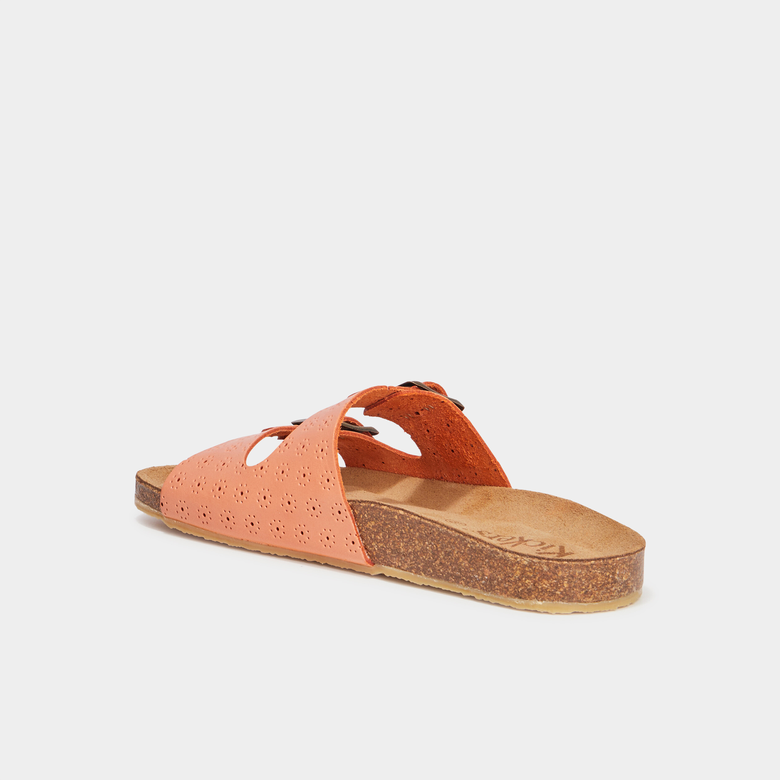 mules en cuir kickers ecolog rose femme Mules en cuir Kickers Ecolog rose femme