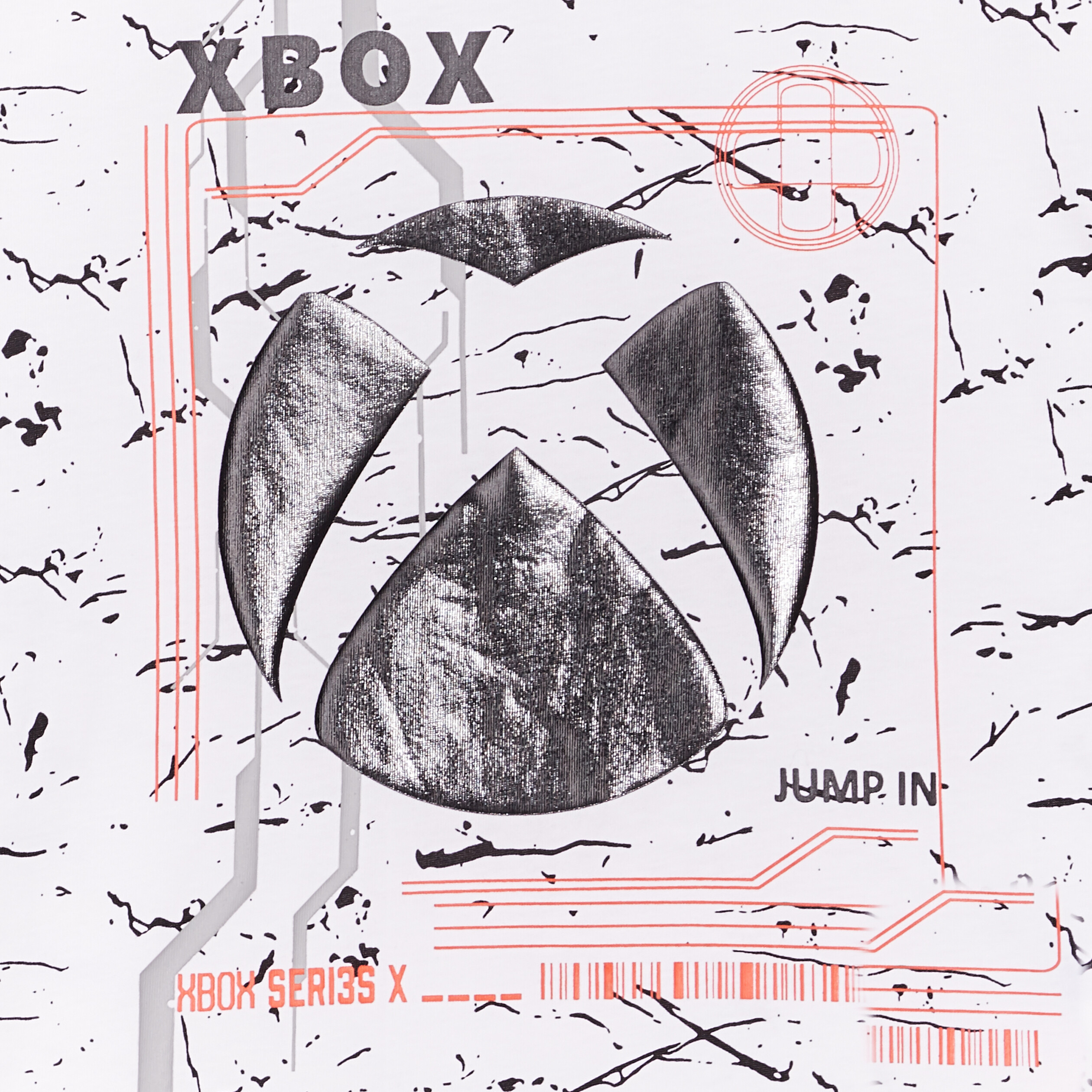 t shirt col rond manches courtes xbox blanc garcon T-shirt col rond manches courtes Xbox blanc garçon