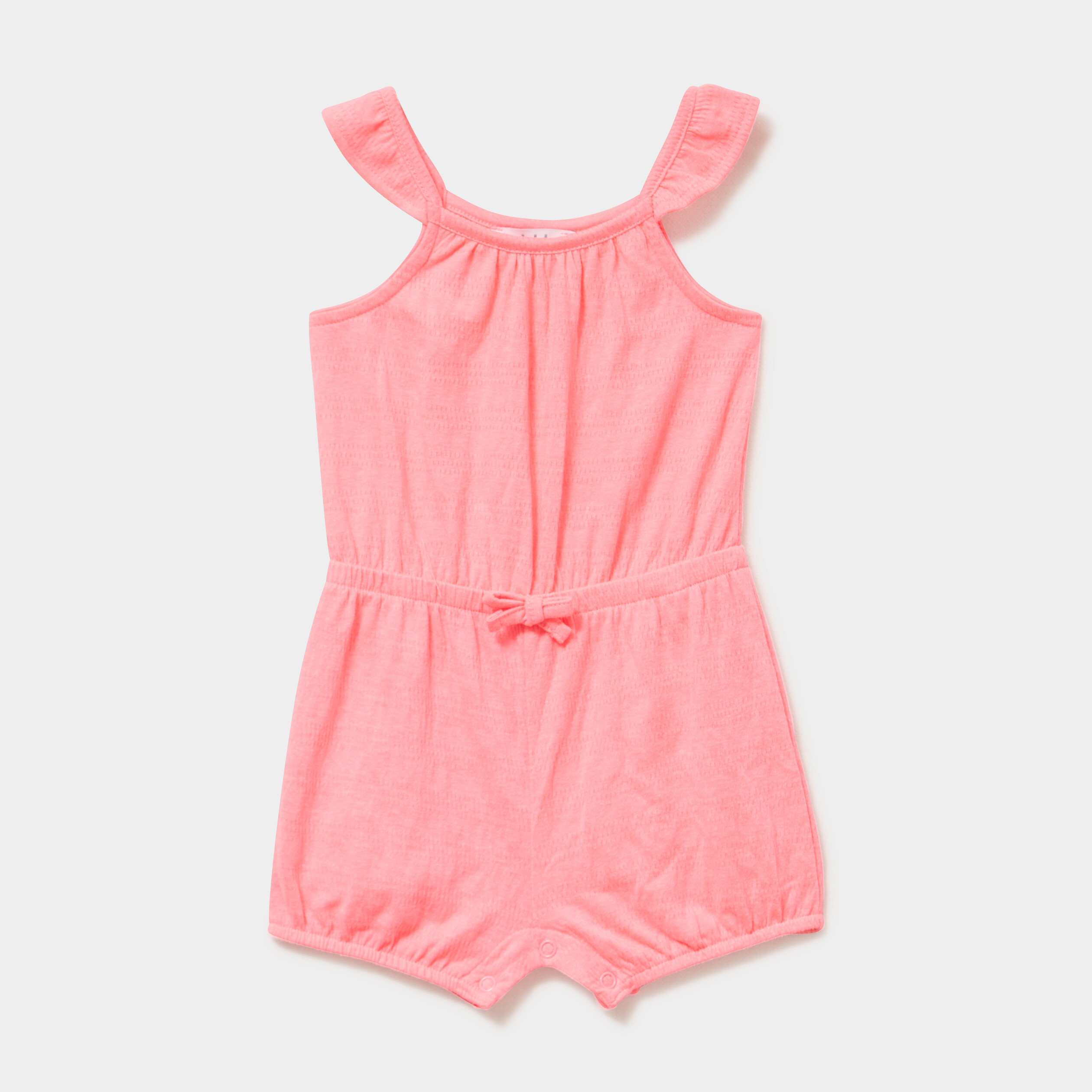 Combishort taille ajustable rose fluo b&eacute;b&eacute; fille
