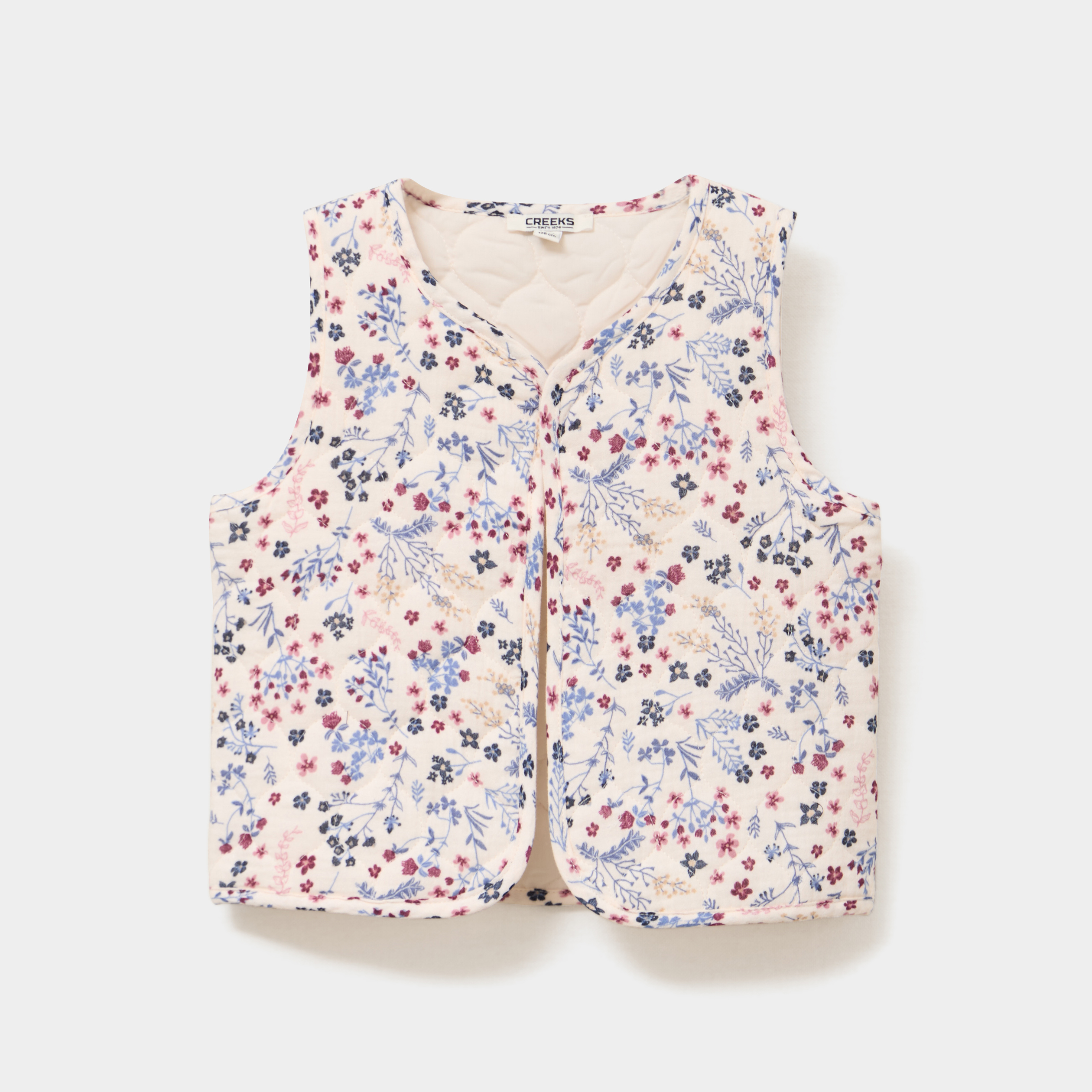 Gilet matelassé sans manches beige fille