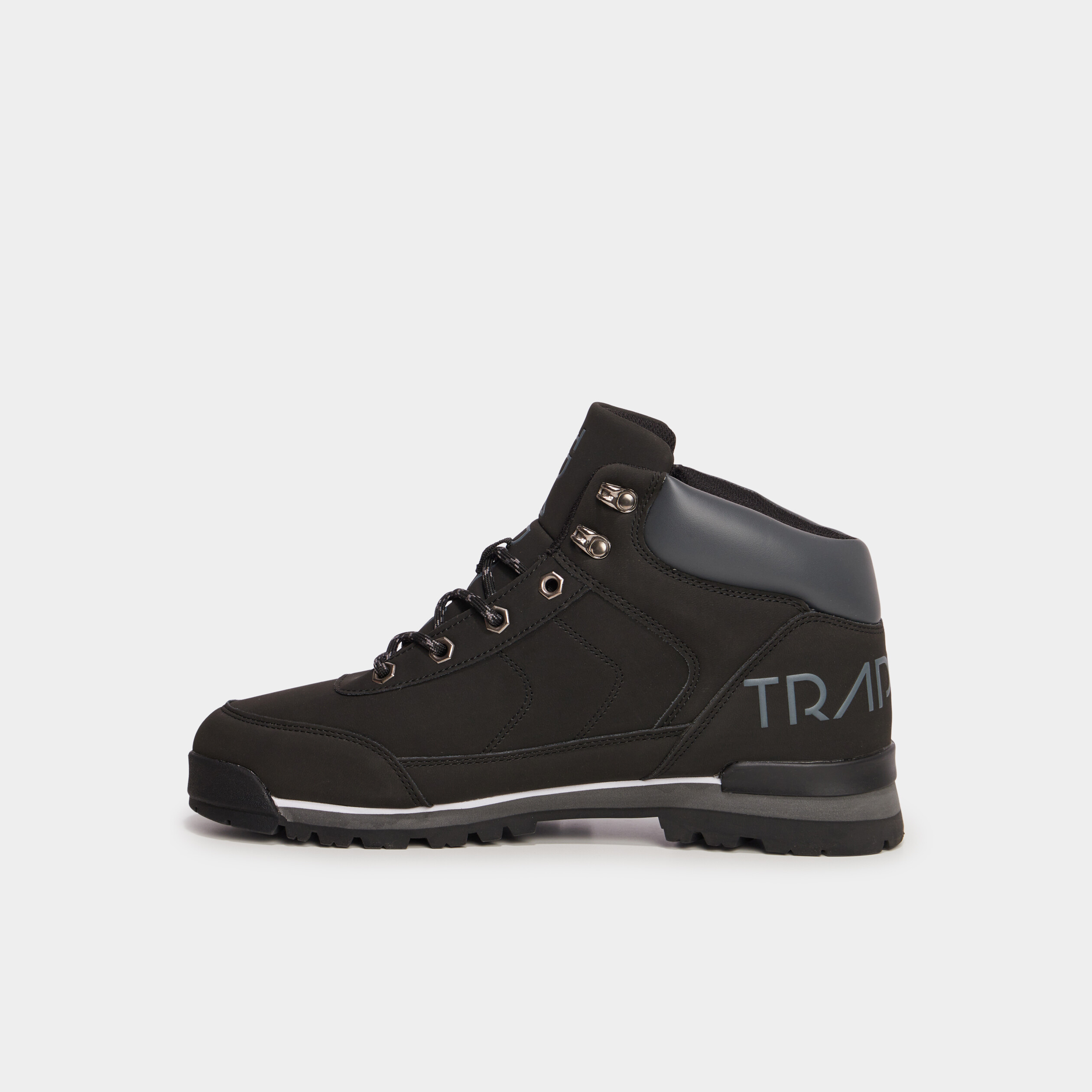 Bottines montantes semelles crant&eacute;es noir homme