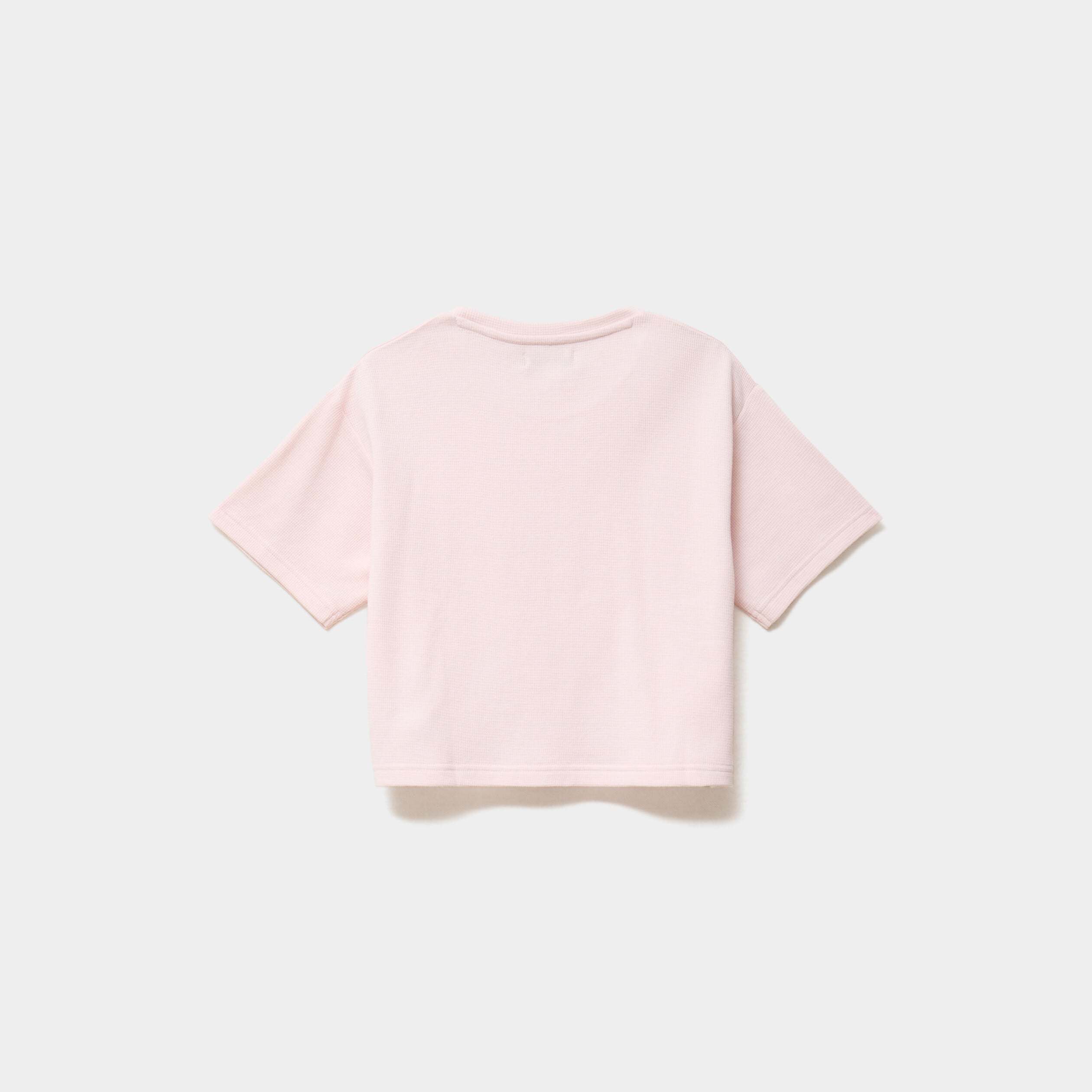 Ensemble pyjama short et t-shirt rose poudr&eacute;e fille
