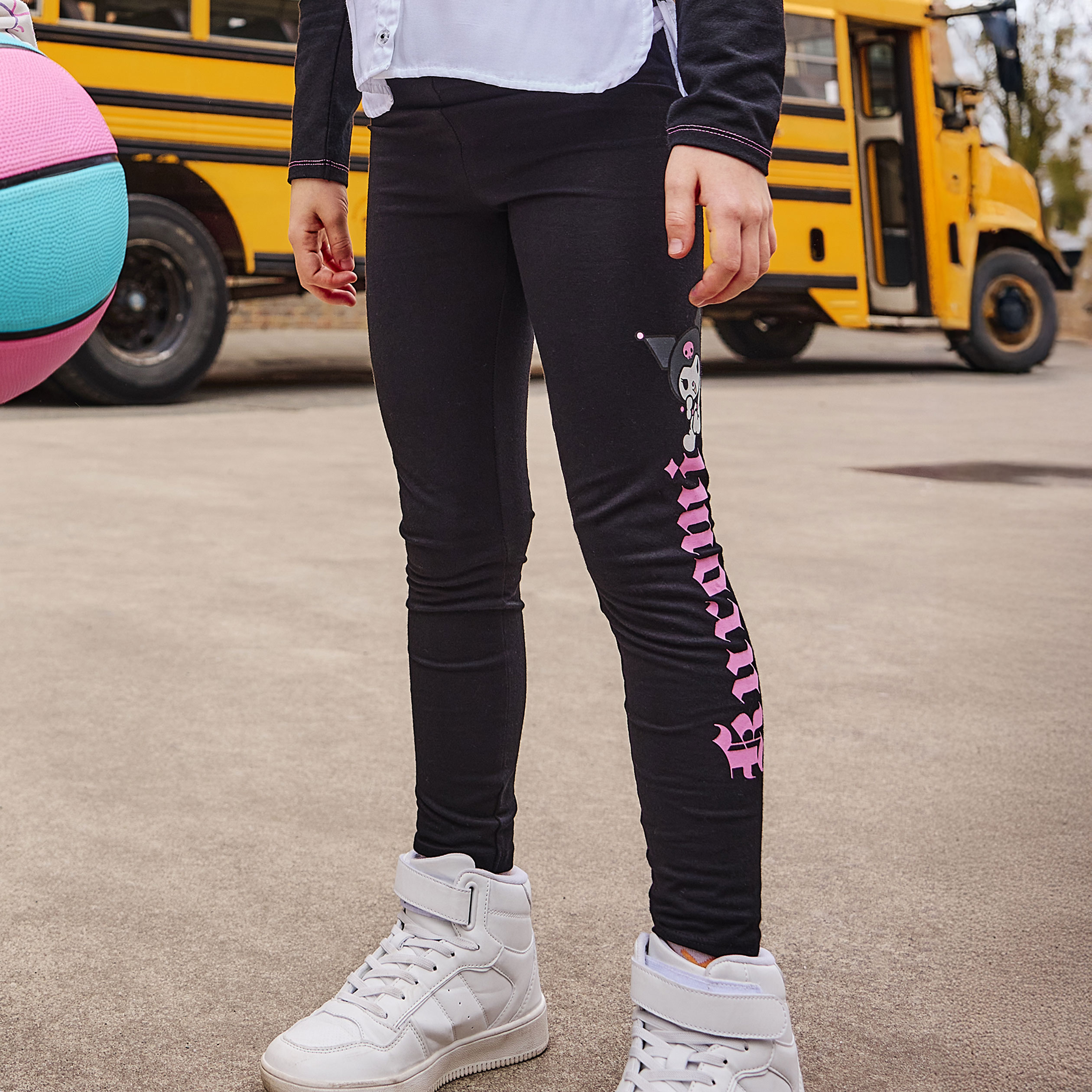 legging coton hello kitty kuromi noir fille Legging coton Hello Kitty Kuromi noir fille