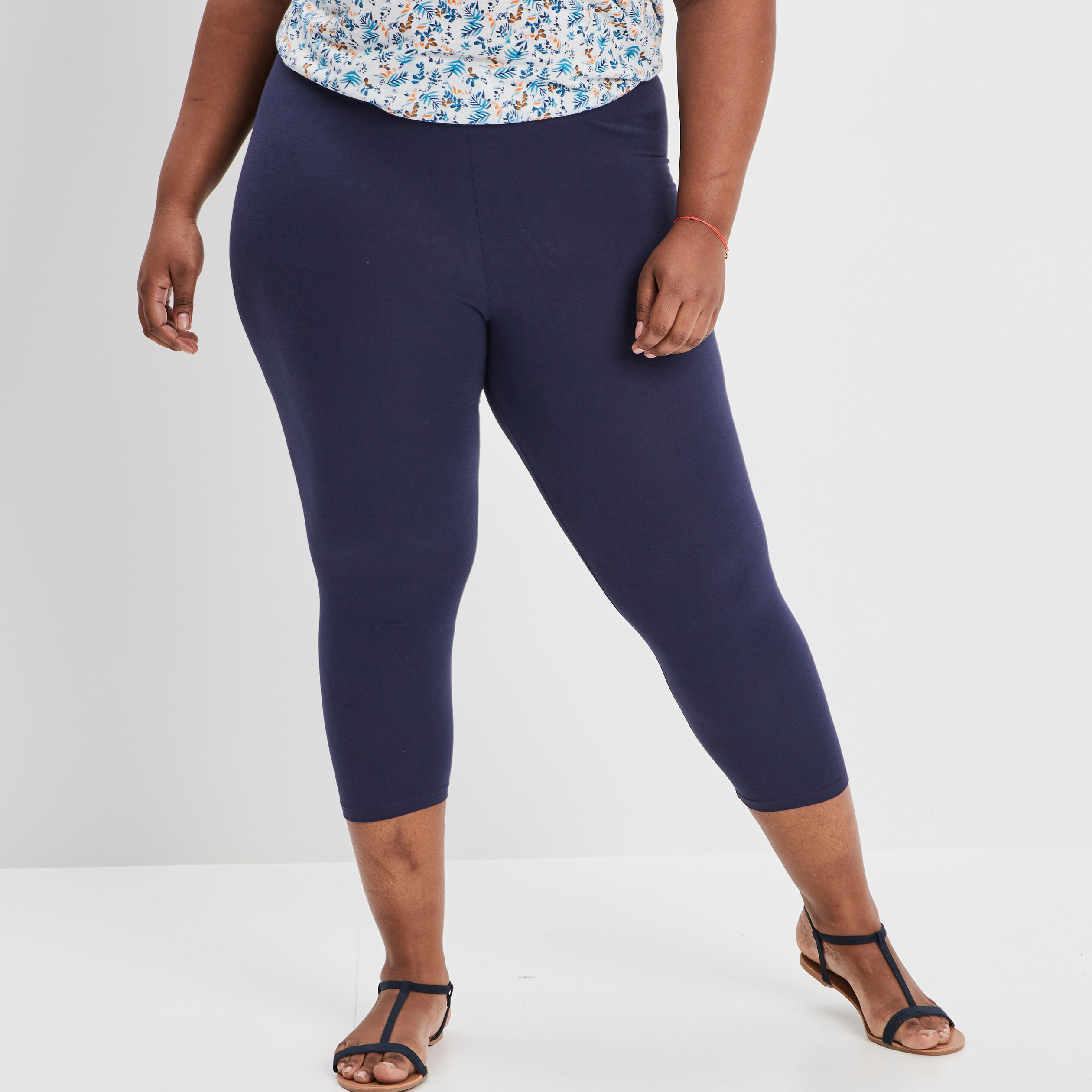 Leggings 7/8ème bleu marine femme grande taille