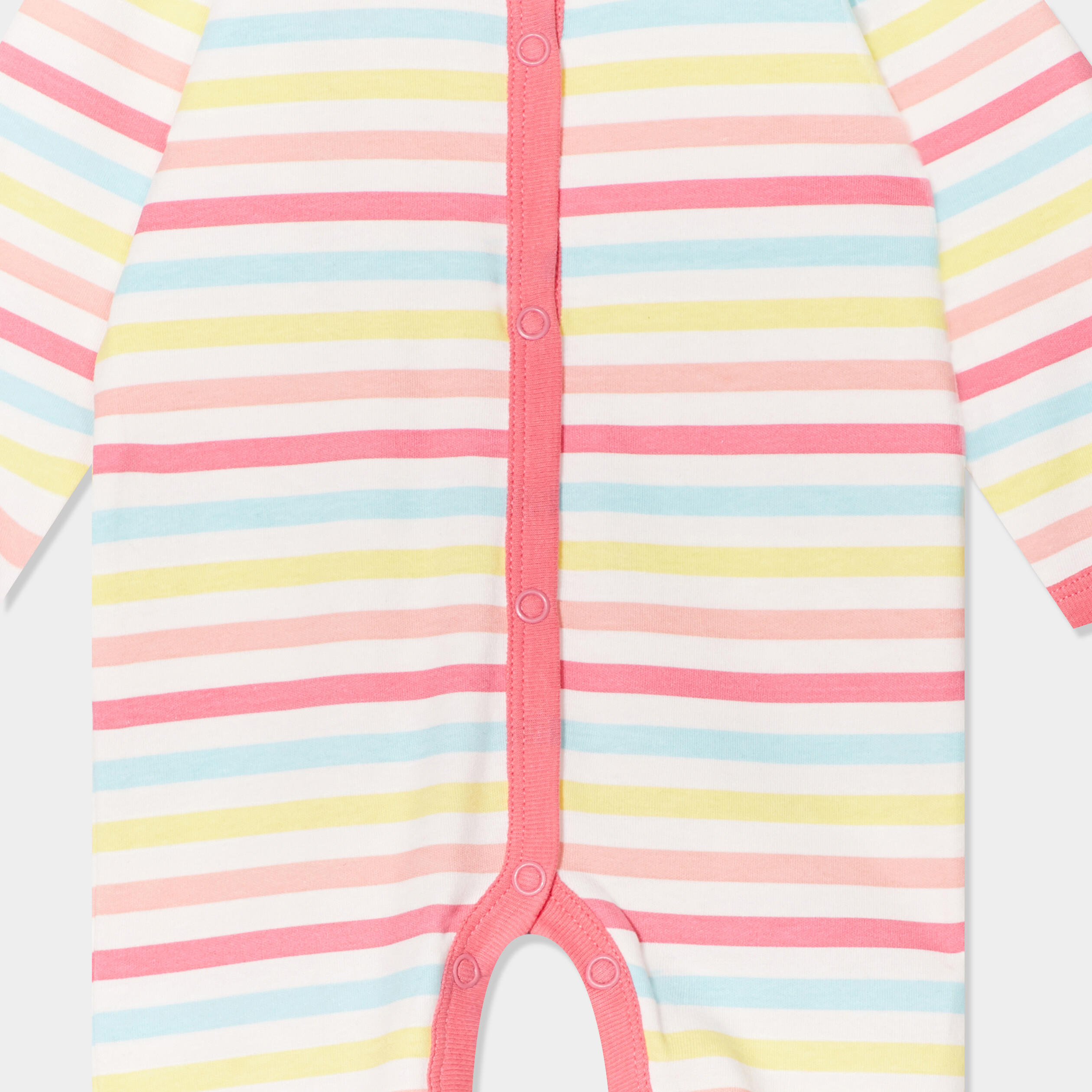 dors bien boutonne manches longues coton blanc bebef Dors-bien boutonné manches longues coton blanc bébé fille