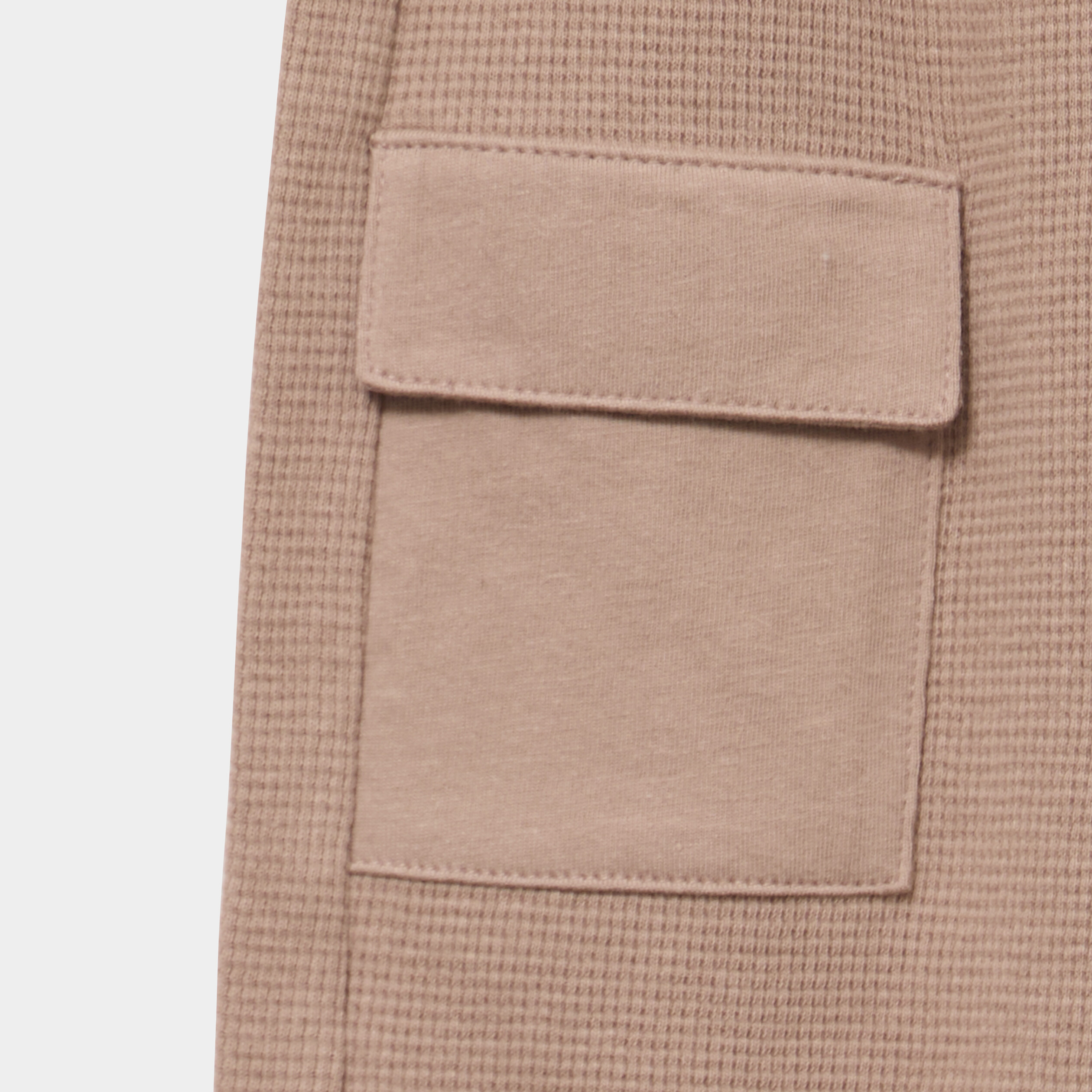 Pantalon droit bas resserr&eacute; coton taupe b&eacute;b&eacute; gar&ccedil;on