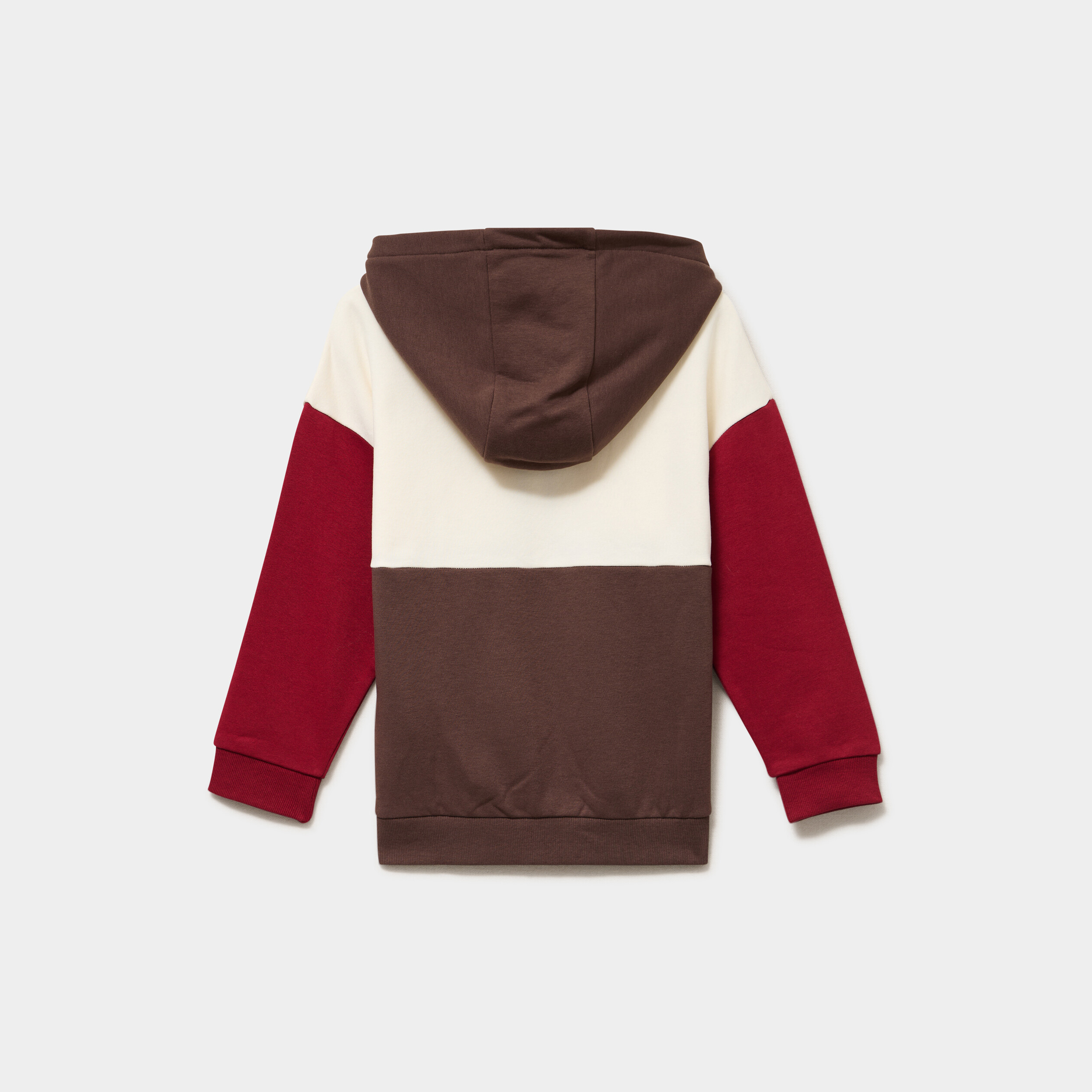 Sweat zipp&eacute; &agrave; capuche molletonn&eacute; marron fonc&eacute; gar&ccedil;on