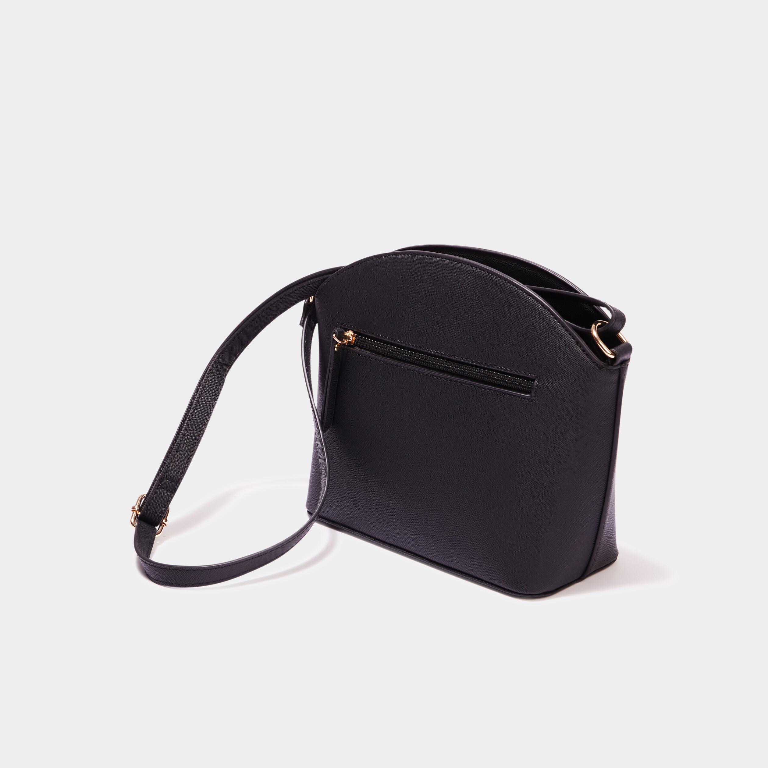 Sac en bandoulière détail boucle noir femme