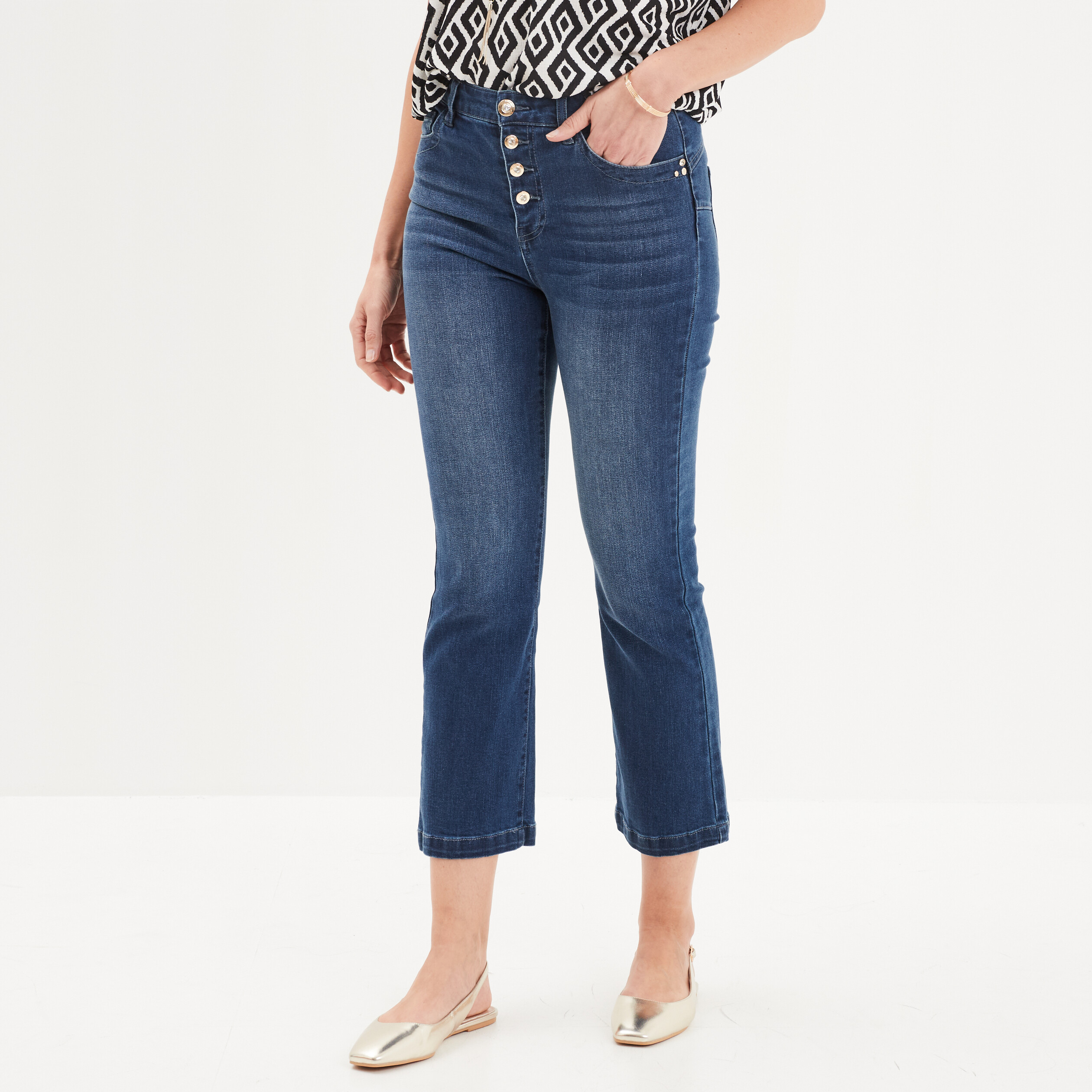 jeans flare 78eme mosquitos denim double stone femme Jeans flare 7/8ème Mosquitos denim double stone femme