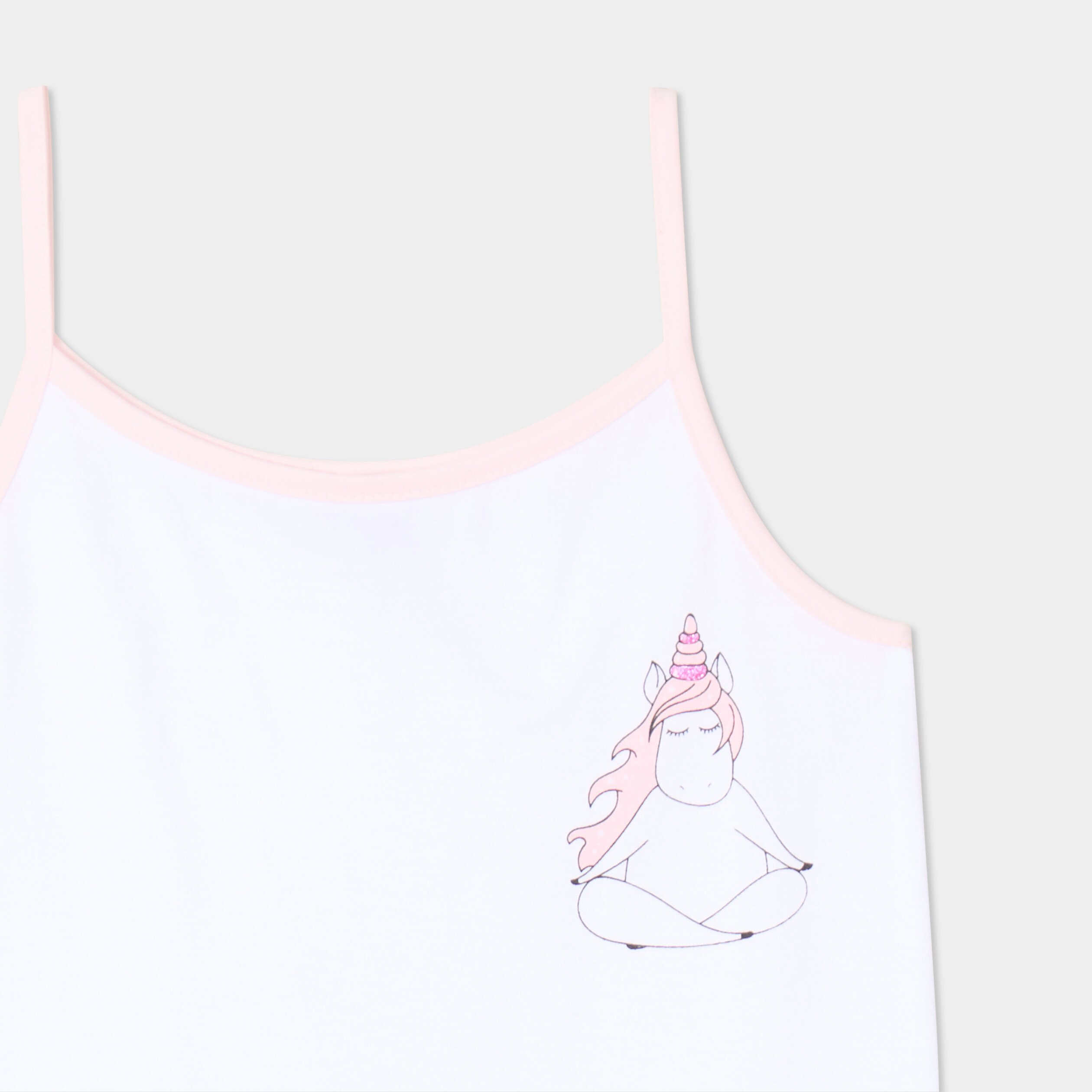 ensemble pyjama short et debardeur rose poudree fille Ensemble pyjama short et débardeur rose poudrée fille