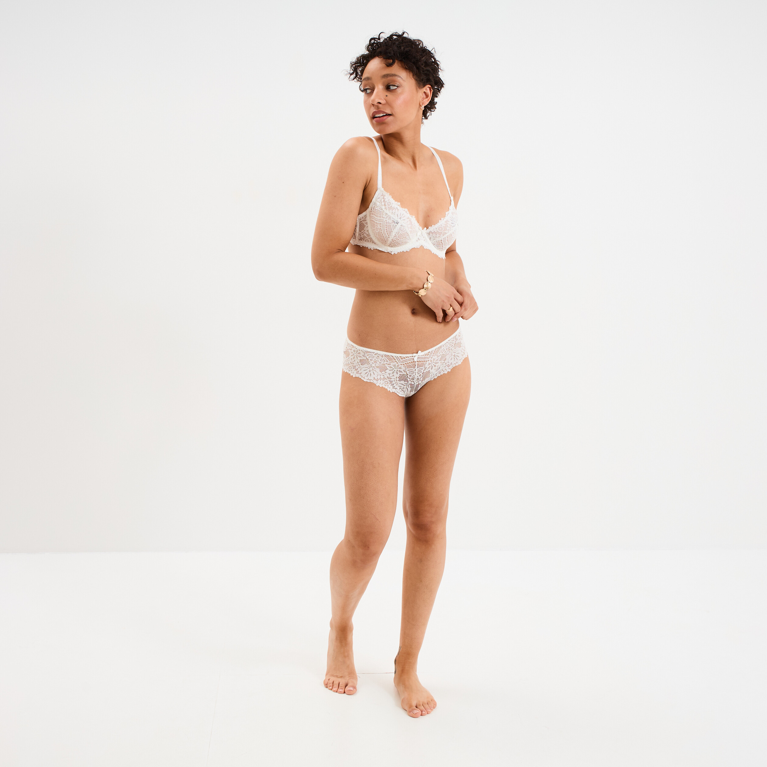 Soutien-gorge emboîtant dentelle blanc femme
