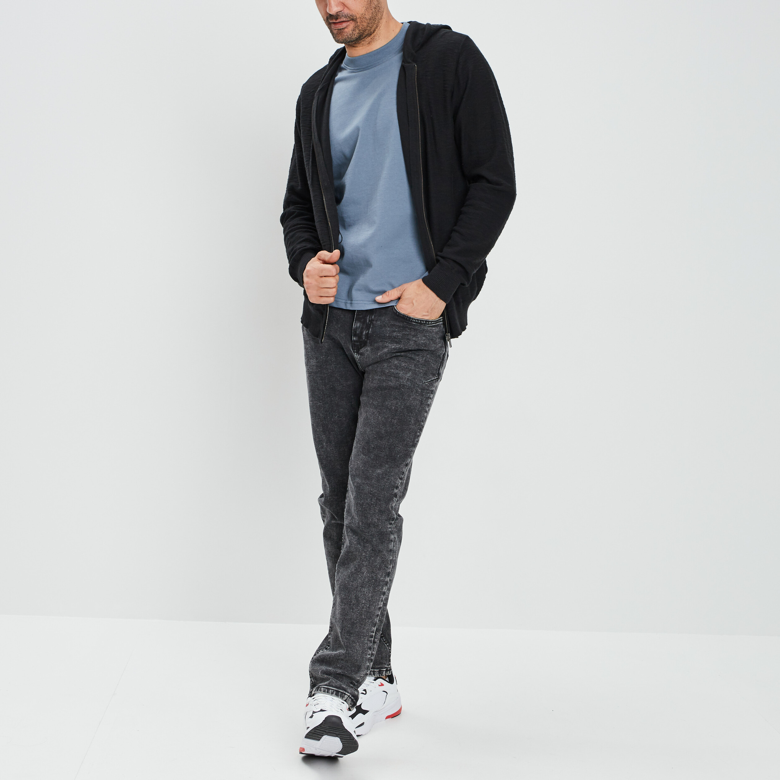 jeans straight denim snow noir homme Jeans straight denim snow noir homme