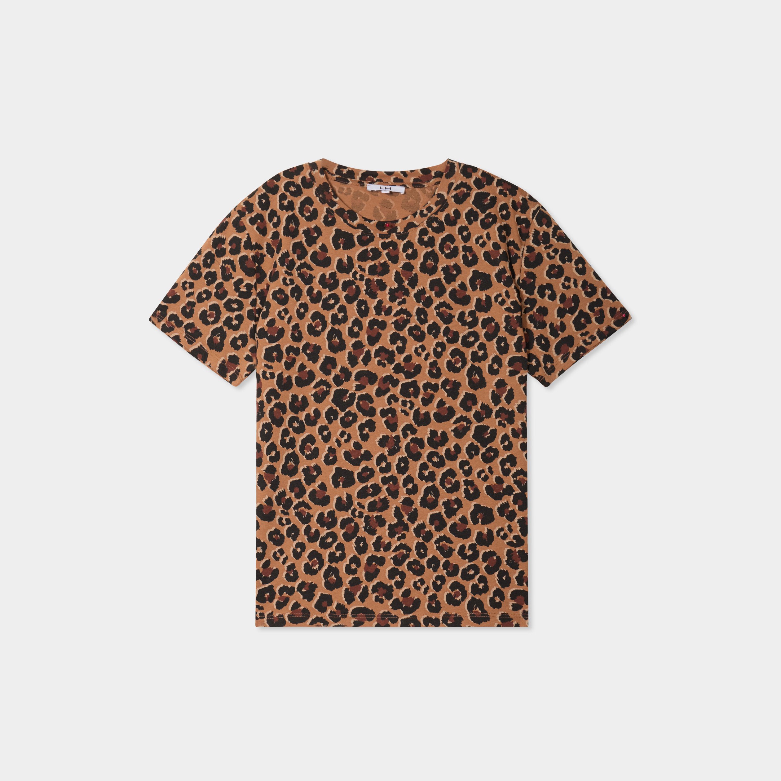 t shirt coton col rond manches courtes camel femme T-shirt coton col rond manches courtes camel femme