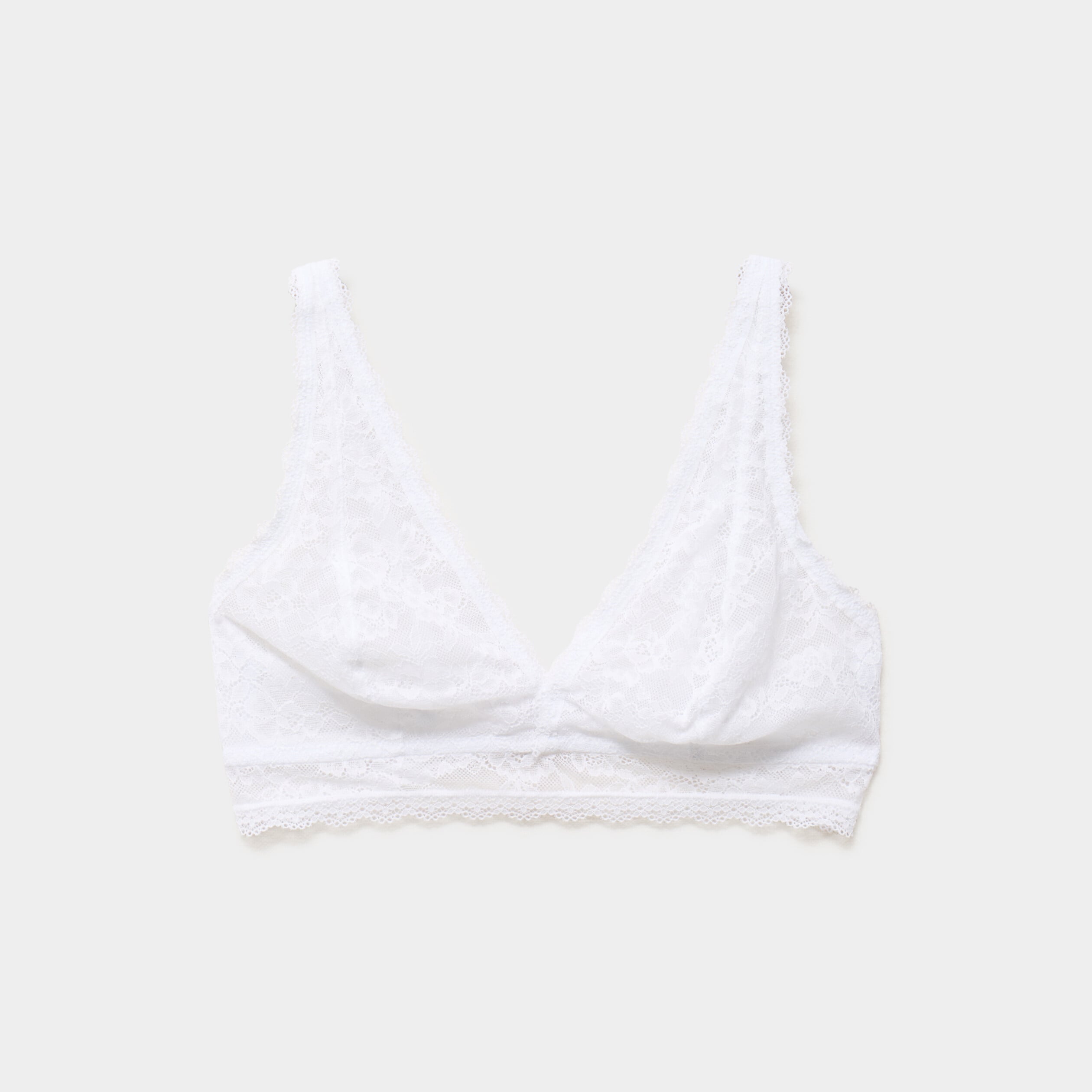 Soutien-gorge triangle dentelle blanc femme
