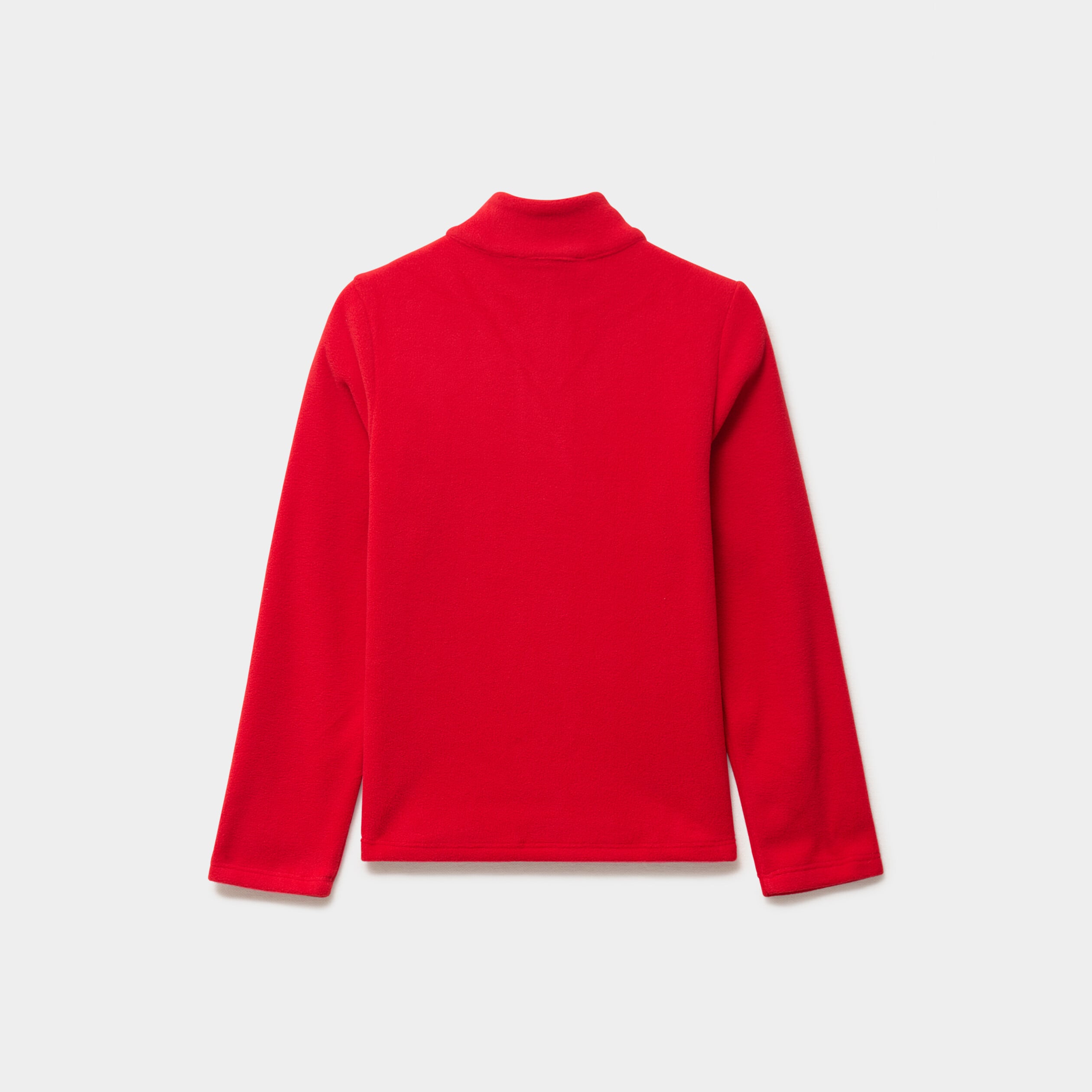 Sweat polaire col camionneur rouge gar&ccedil;on