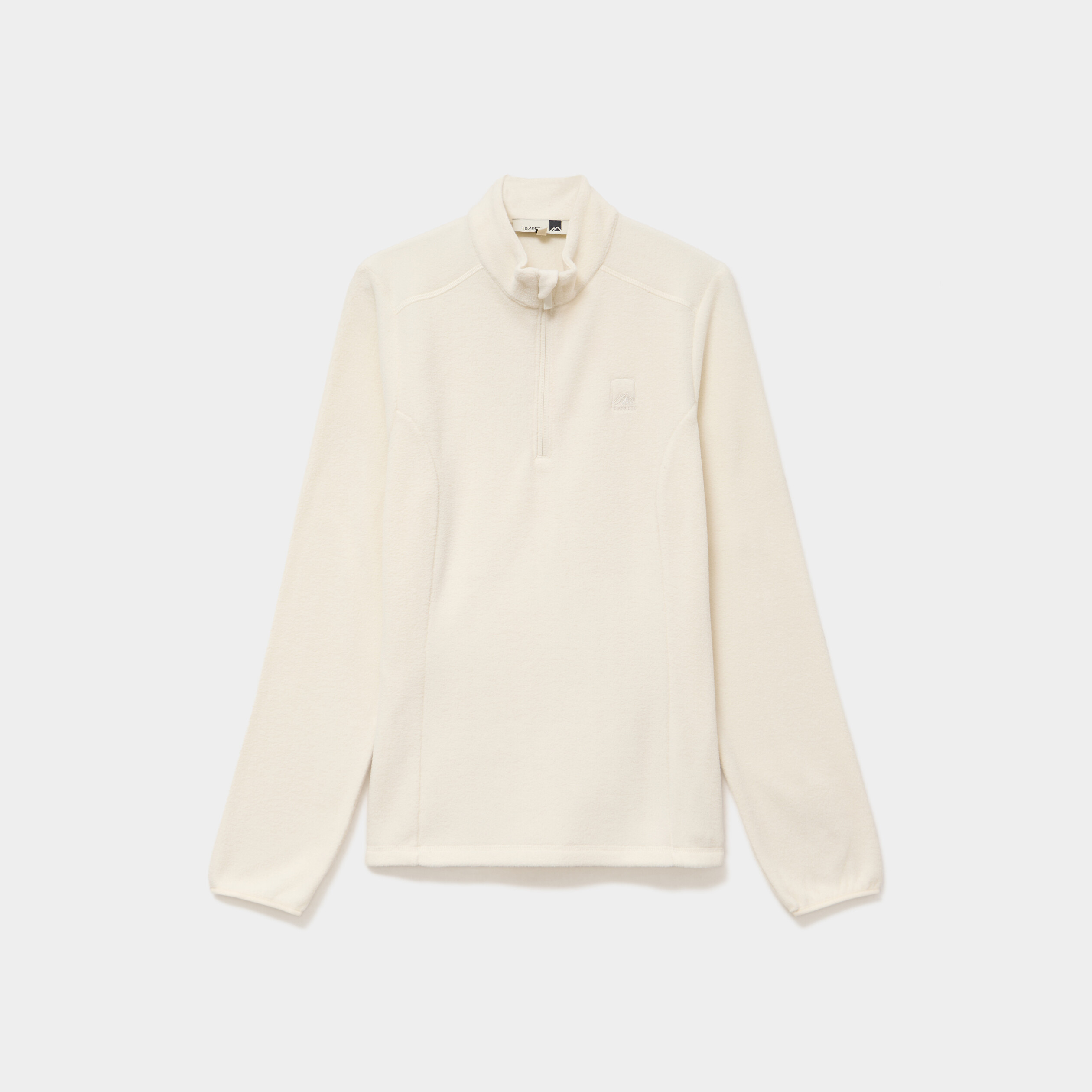 Sweat polaire col camionneur blanc femme